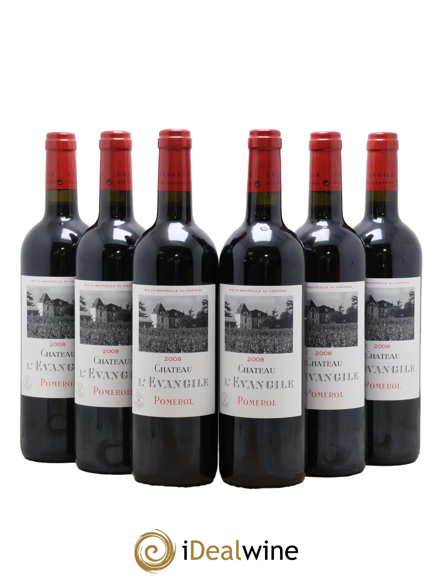 Château l' Évangile 2008 - Lotto di 6 bottiglie - 0