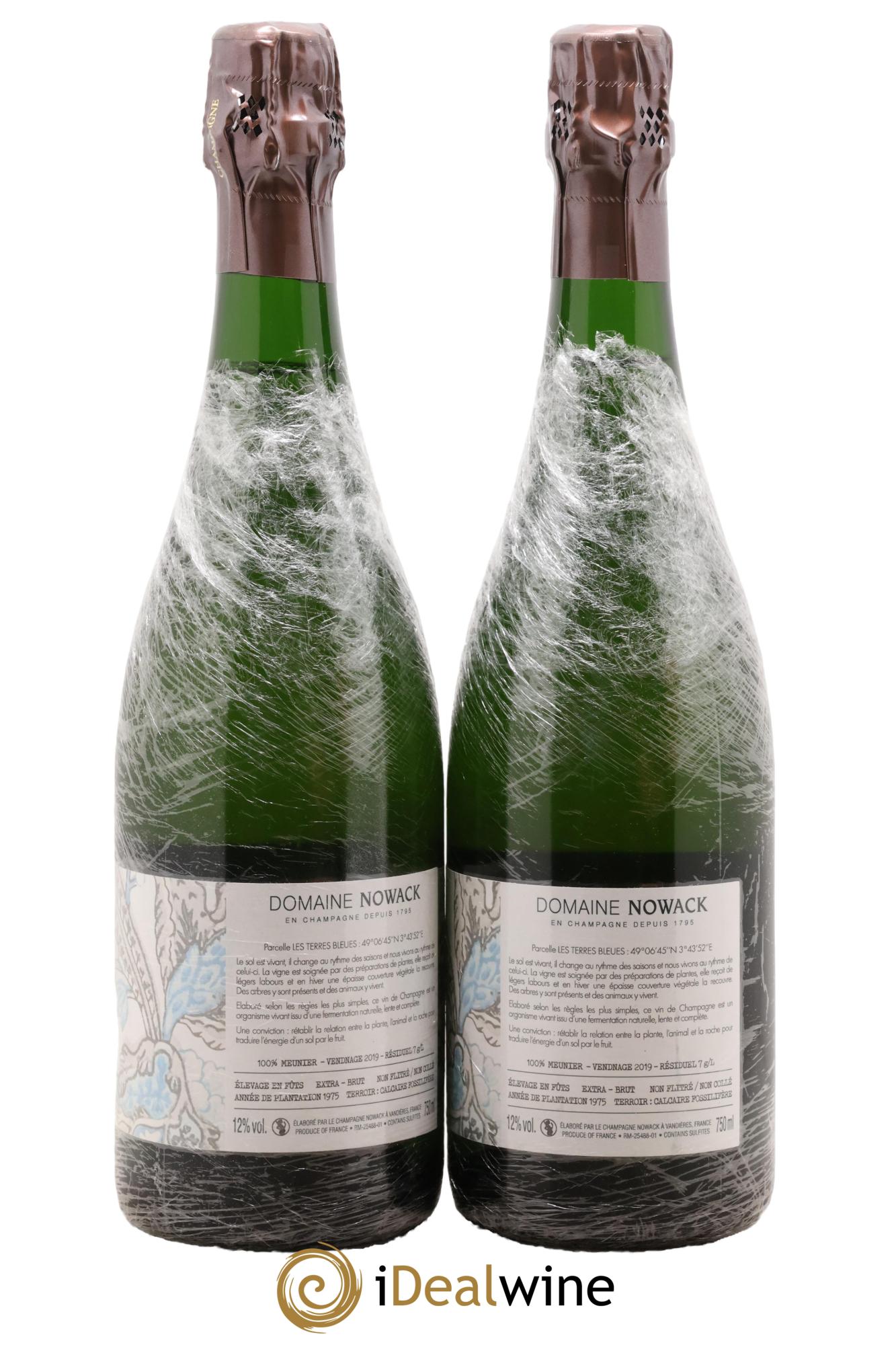 Extra-Brut Les Terres Bleues non dosé Nowack 2019 - Lot de 2 bouteilles - 1