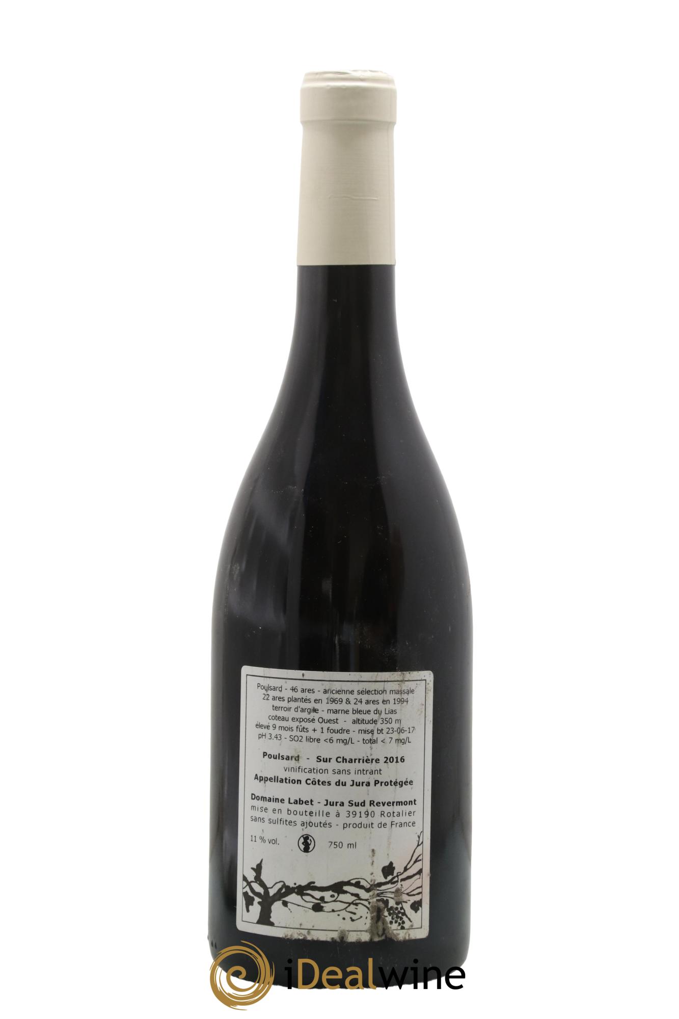 Côtes du Jura Poulsard Sur Charrière Romain - Julien - Charline Labet 2016 - Lot de 1 bouteille - 1