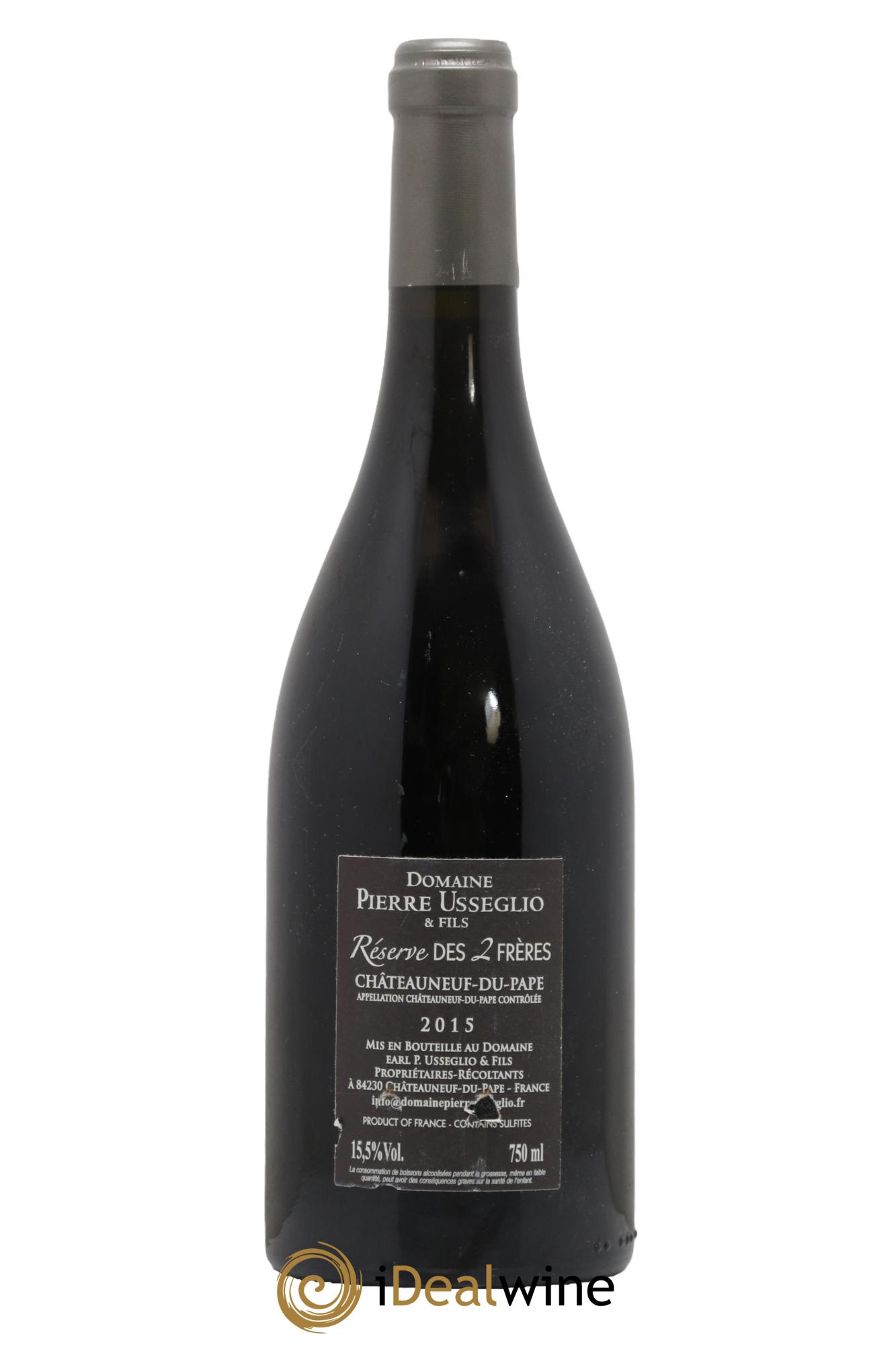 Châteauneuf-du-Pape Réserve des 2 frères Pierre Usseglio & Fils 2015 - Lot de 1 bouteille - 1