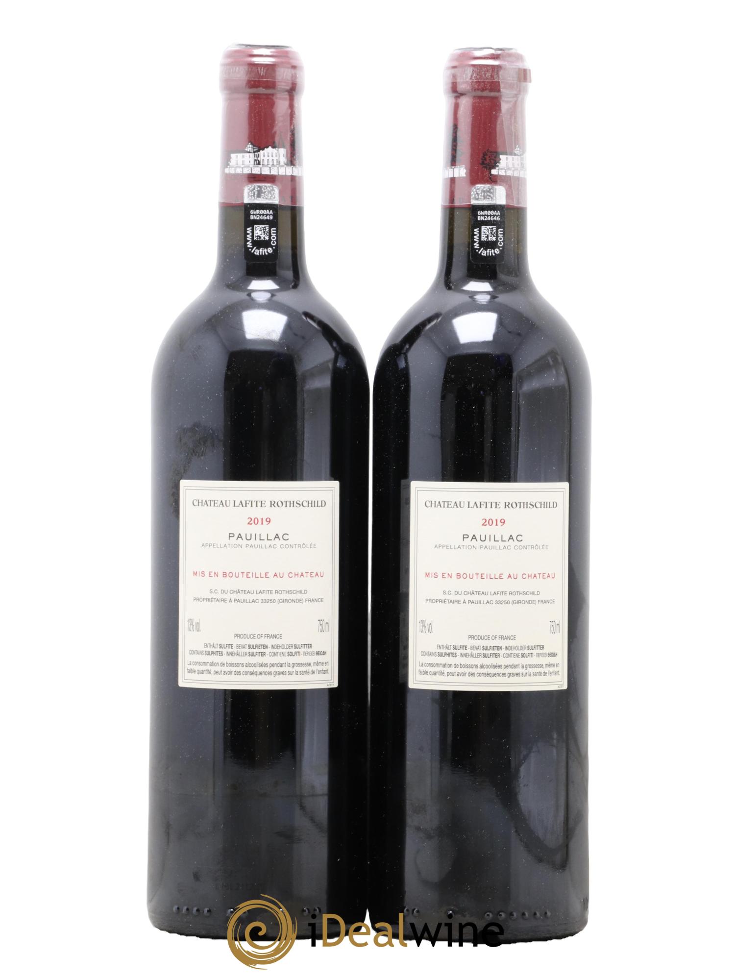 Château Lafite Rothschild 1er Grand Cru Classé 2019 - Lot de 2 bouteilles - 1