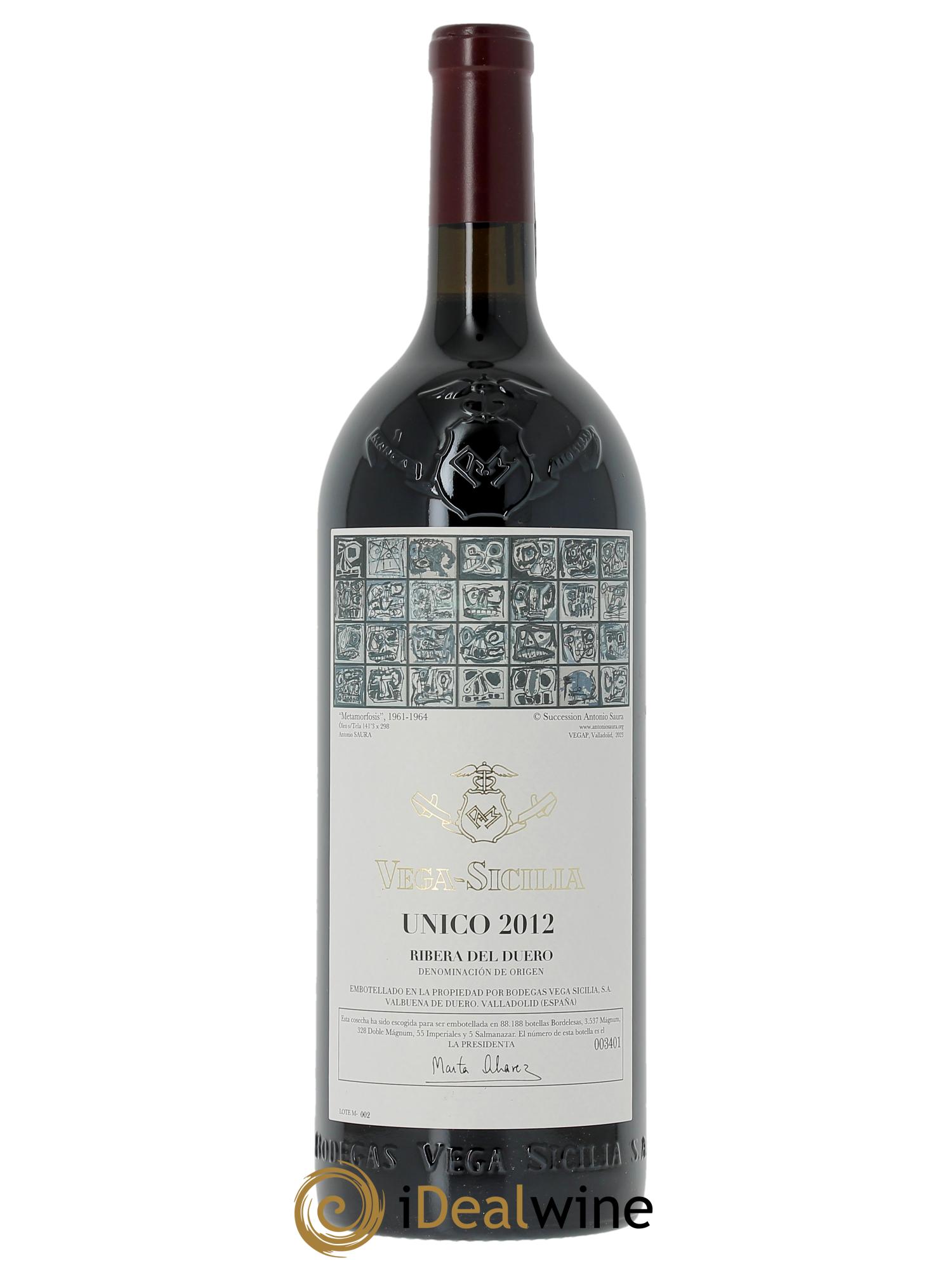 Ribera Del Duero DO Vega Sicilia Unico Famille Alvarez  2012 - Lot de 1 magnum - 1