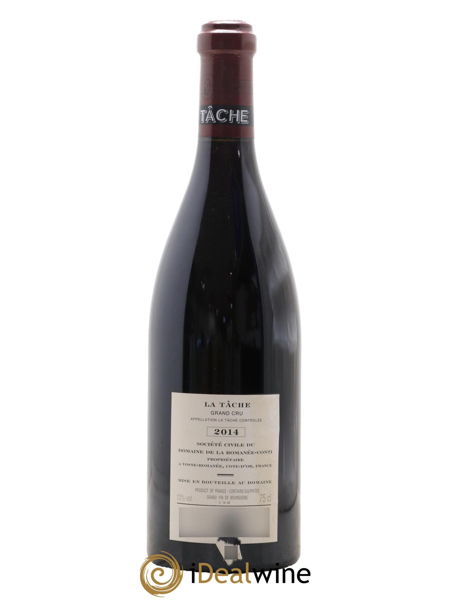 La Tâche Grand Cru Domaine de la Romanée-Conti 2014 - Posten von 1 Flasche - 2