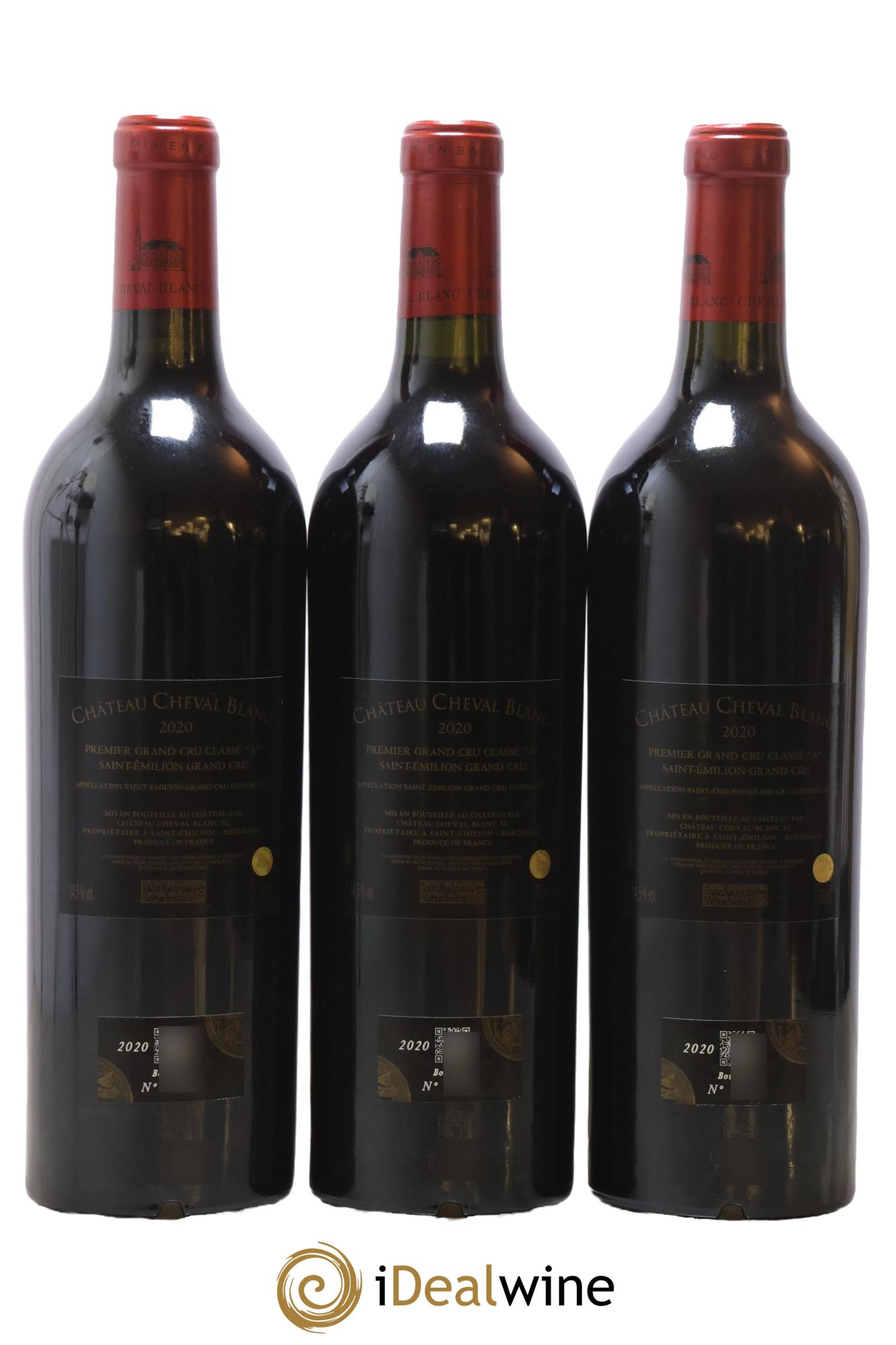 Château Cheval Blanc 1er Grand Cru Classé A 2020 - Lot of 3 bottles - 1