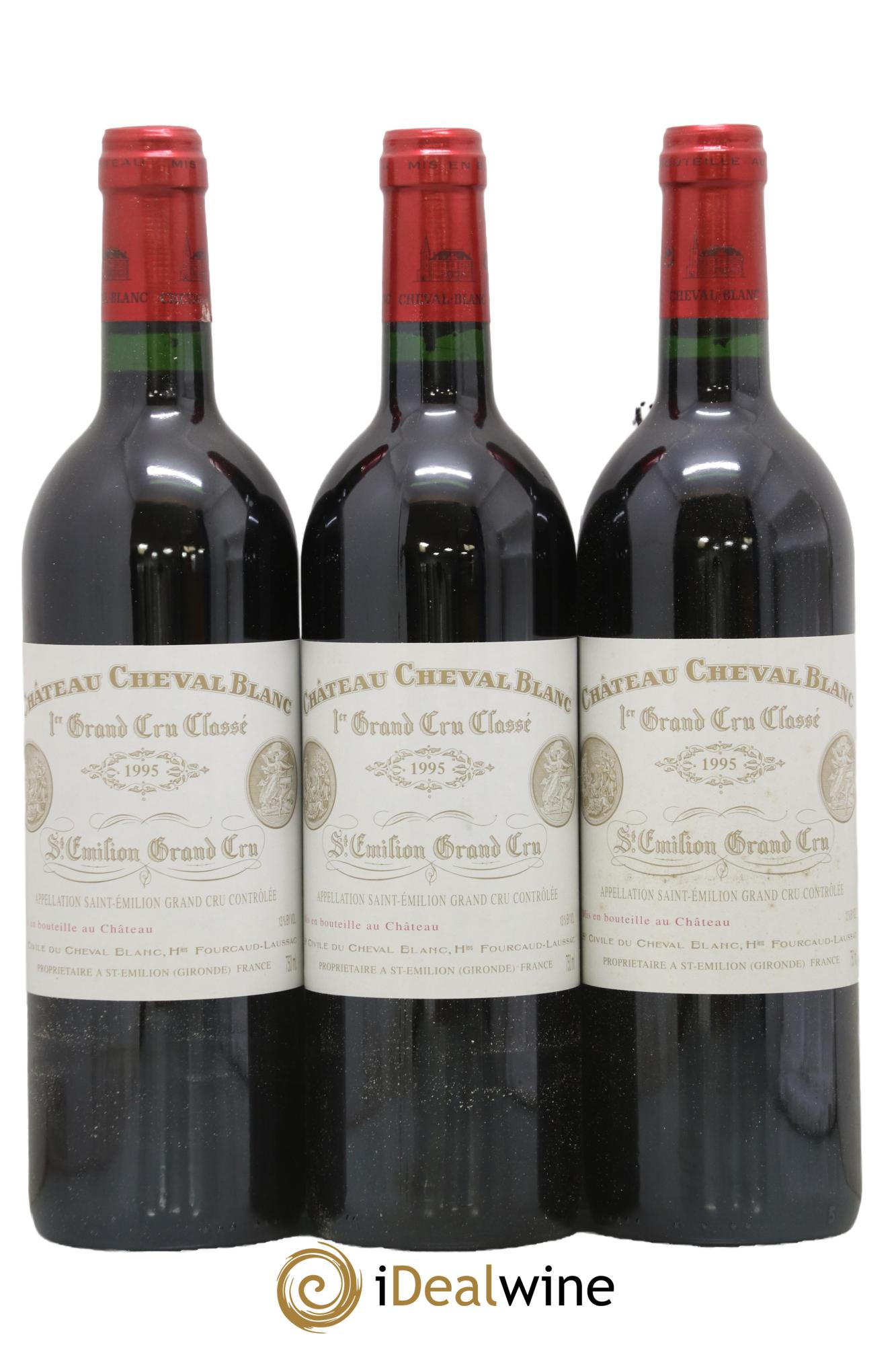 Château Cheval Blanc 1er Grand Cru Classé A 1995 - Lot de 3 bouteilles - 0