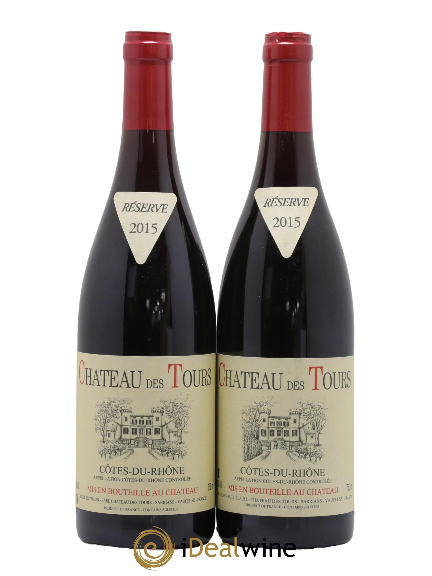 Côtes-du-Rhône Château des Tours Emmanuel Reynaud 2015 - Lot de 2 bouteilles - 0
