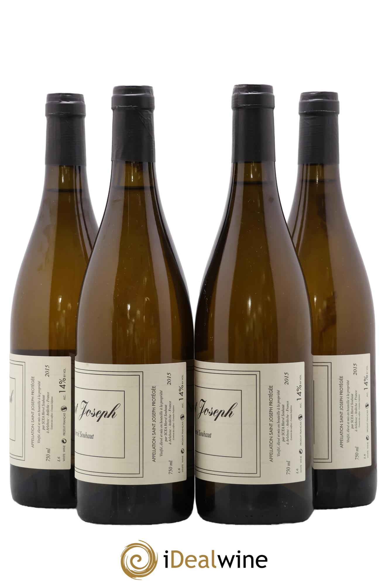 Saint-Joseph Hervé Souhaut 2015 - Lot of 4 bottles - 1