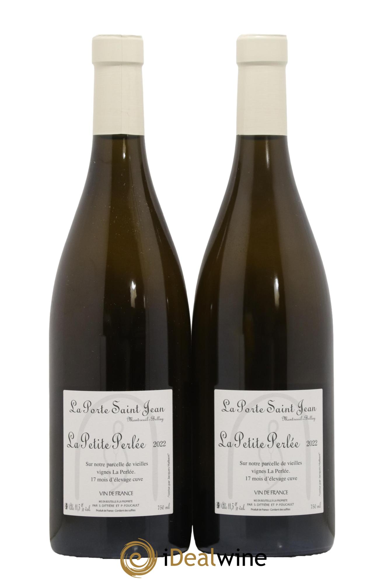 Vin de France La Petite Perlee La Porte Saint Jean 2022 - Lot de 2 bouteilles - 1