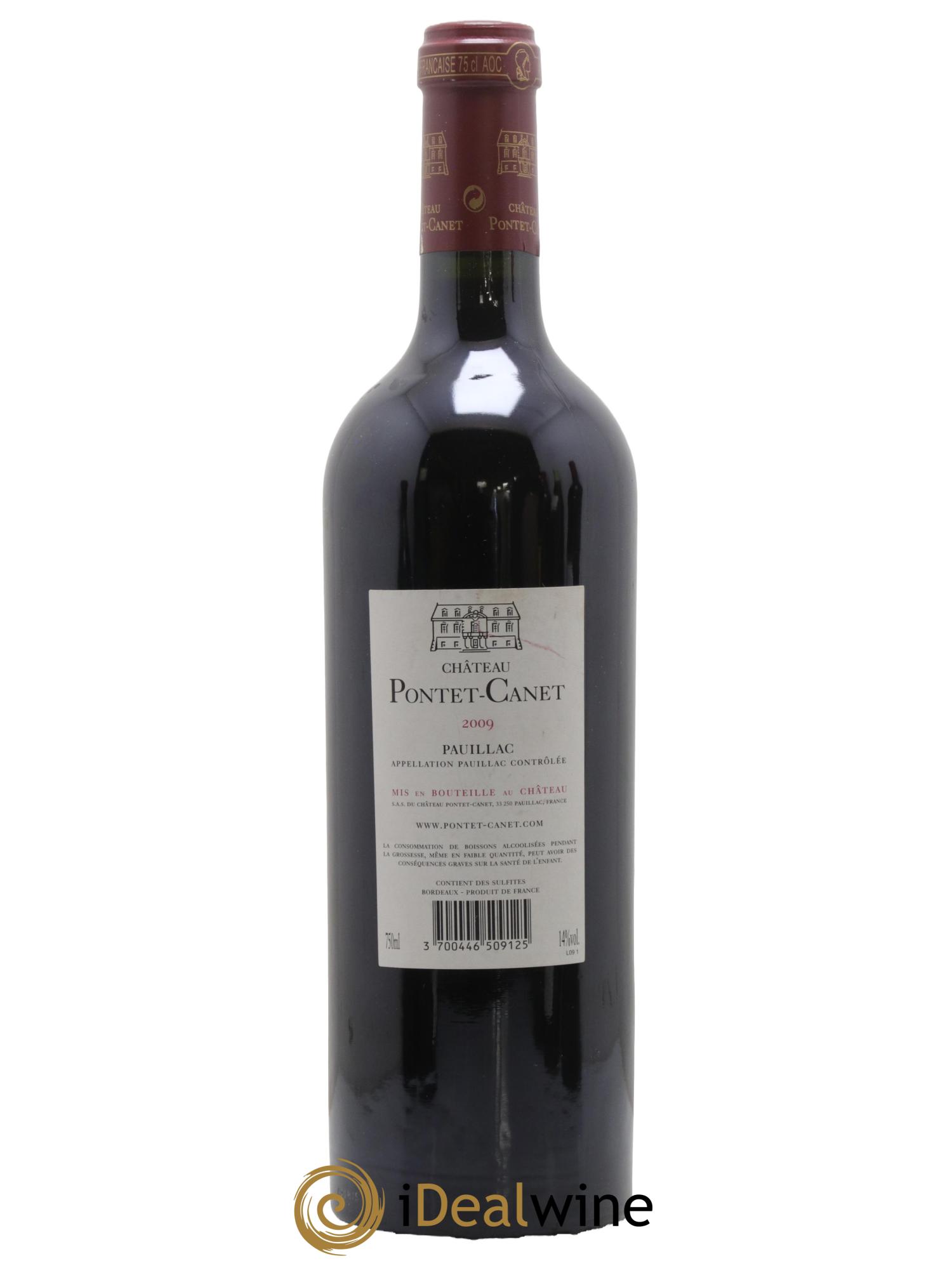 Château Pontet Canet 5ème Grand Cru Classé 2009 - Lot de 1 bouteille - 1