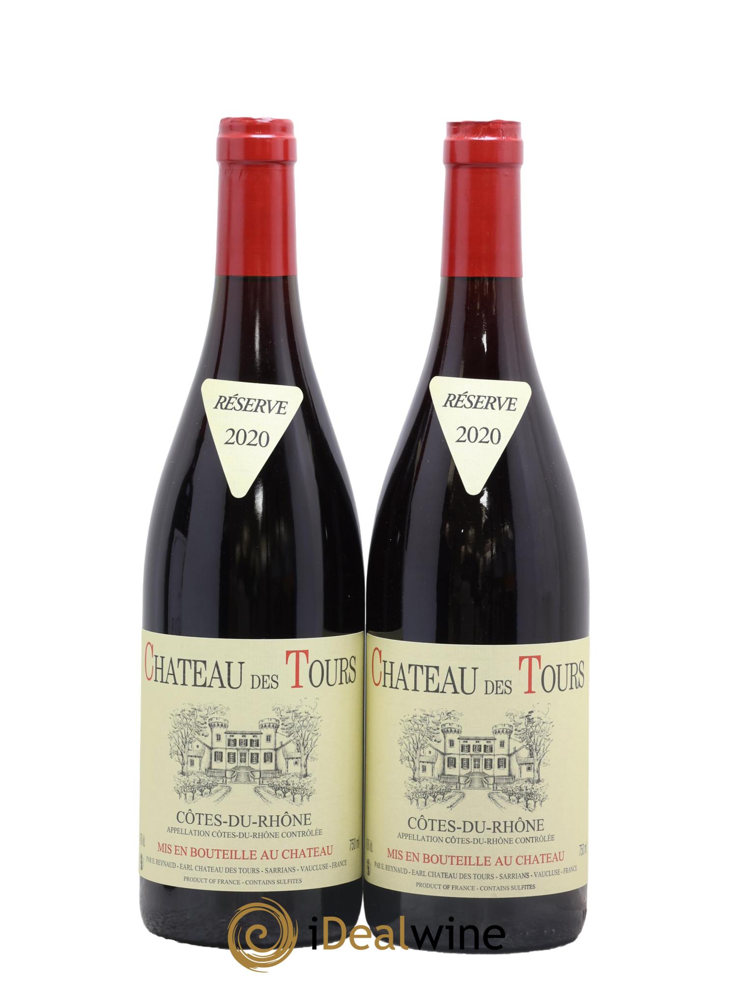 Côtes-du-Rhône Château des Tours Emmanuel Reynaud 2020 - Lot de 2 bouteilles - 0
