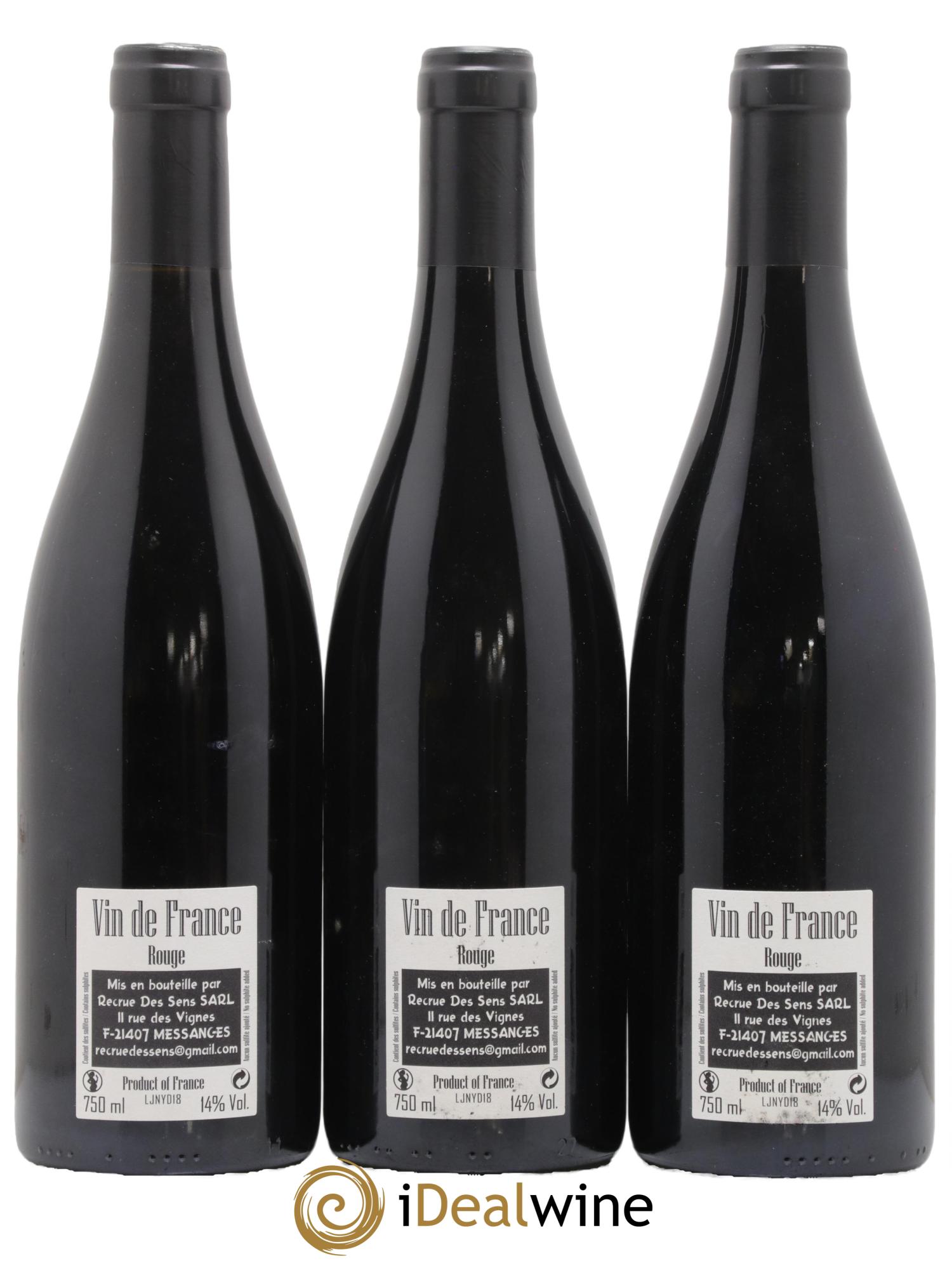 Vin de France Jeannot Yann Durieux - Recrue des Sens 2018 - Lot de 3 bouteilles - 1