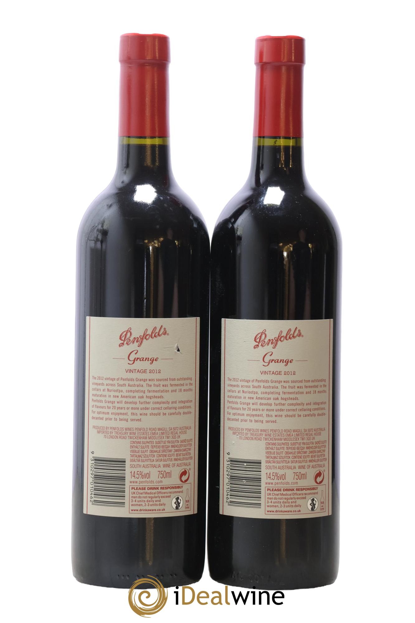 South Australia Penfolds Wines Grange Bin 95 2012 - Lot de 2 bouteilles - 1