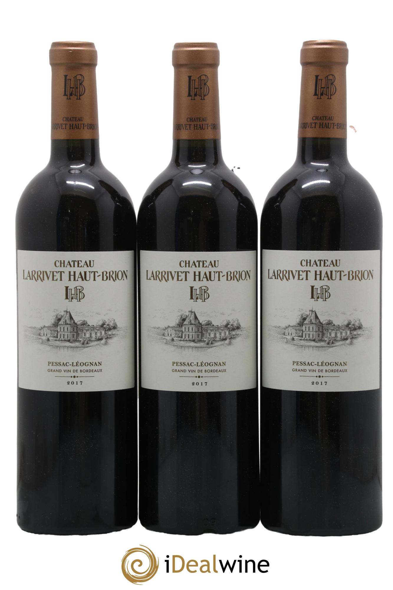 Château Larrivet Haut-Brion 2017 - Lot of 3 bottles - 0