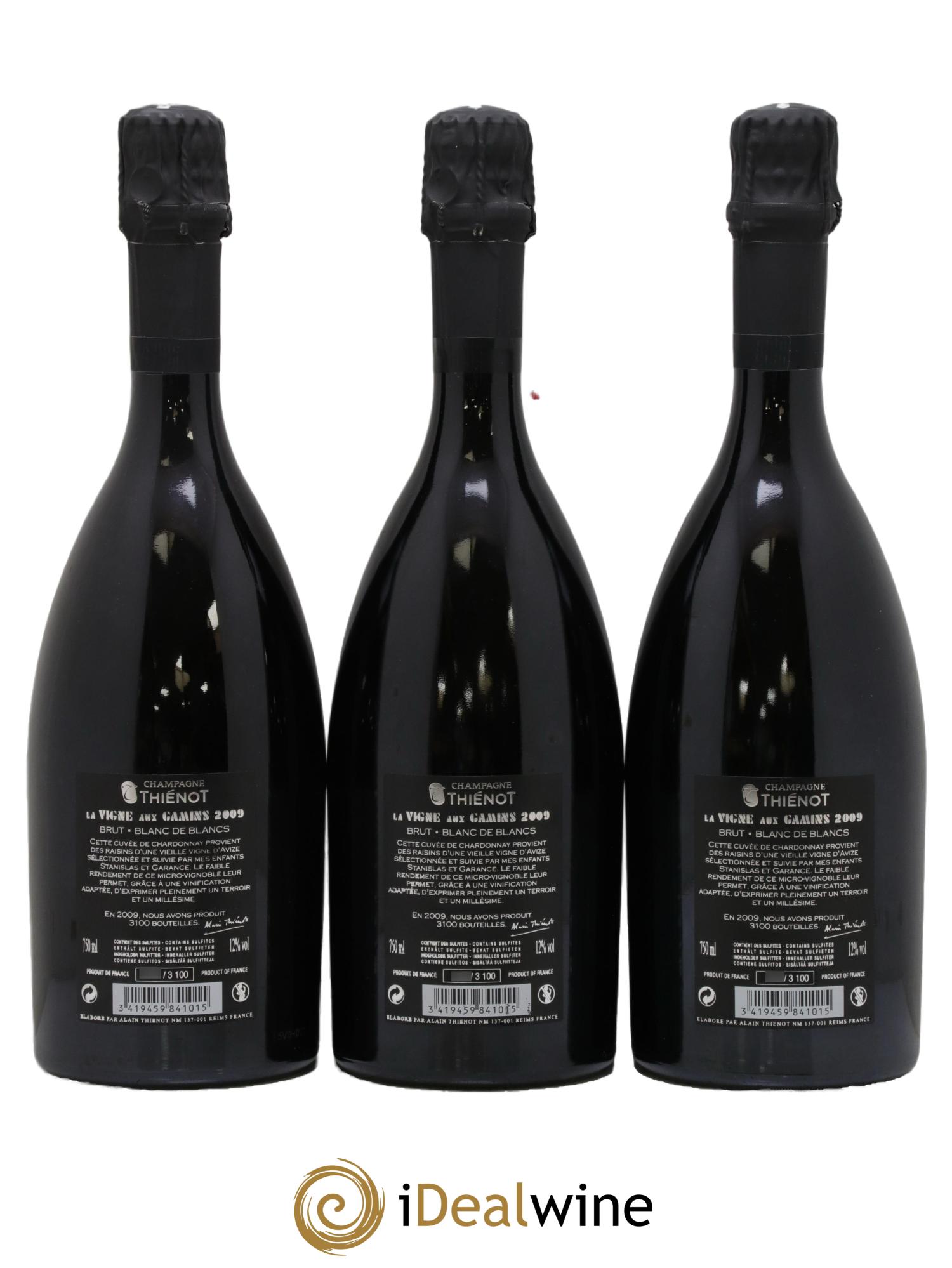 La Vigne aux Gamins Alain Thiénot 2009 - Lot of 3 bottles - 1