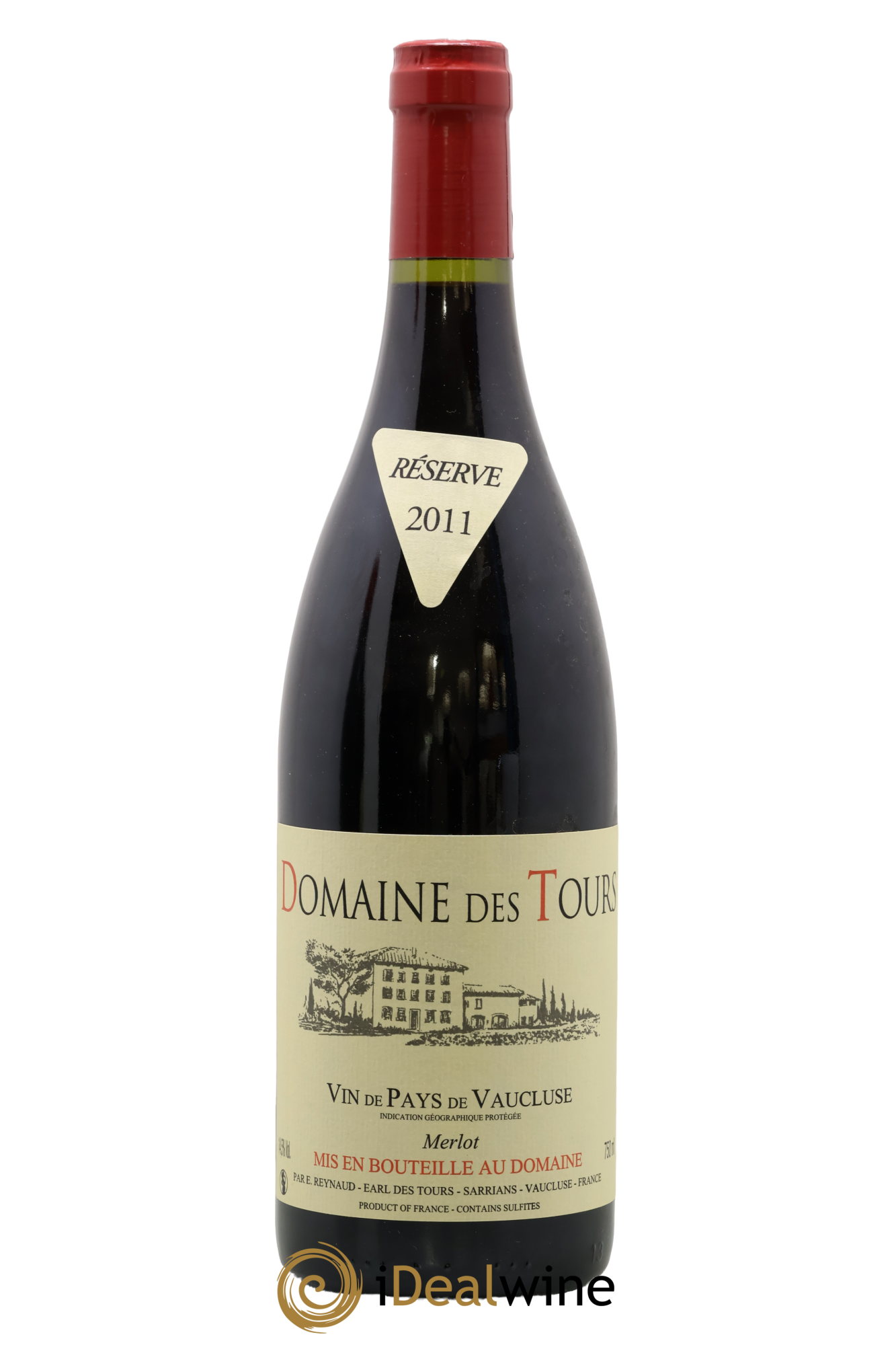 Vaucluse Domaine des Tours Merlot Emmanuel Reynaud 2011 - Lot de 1 bouteille - 0
