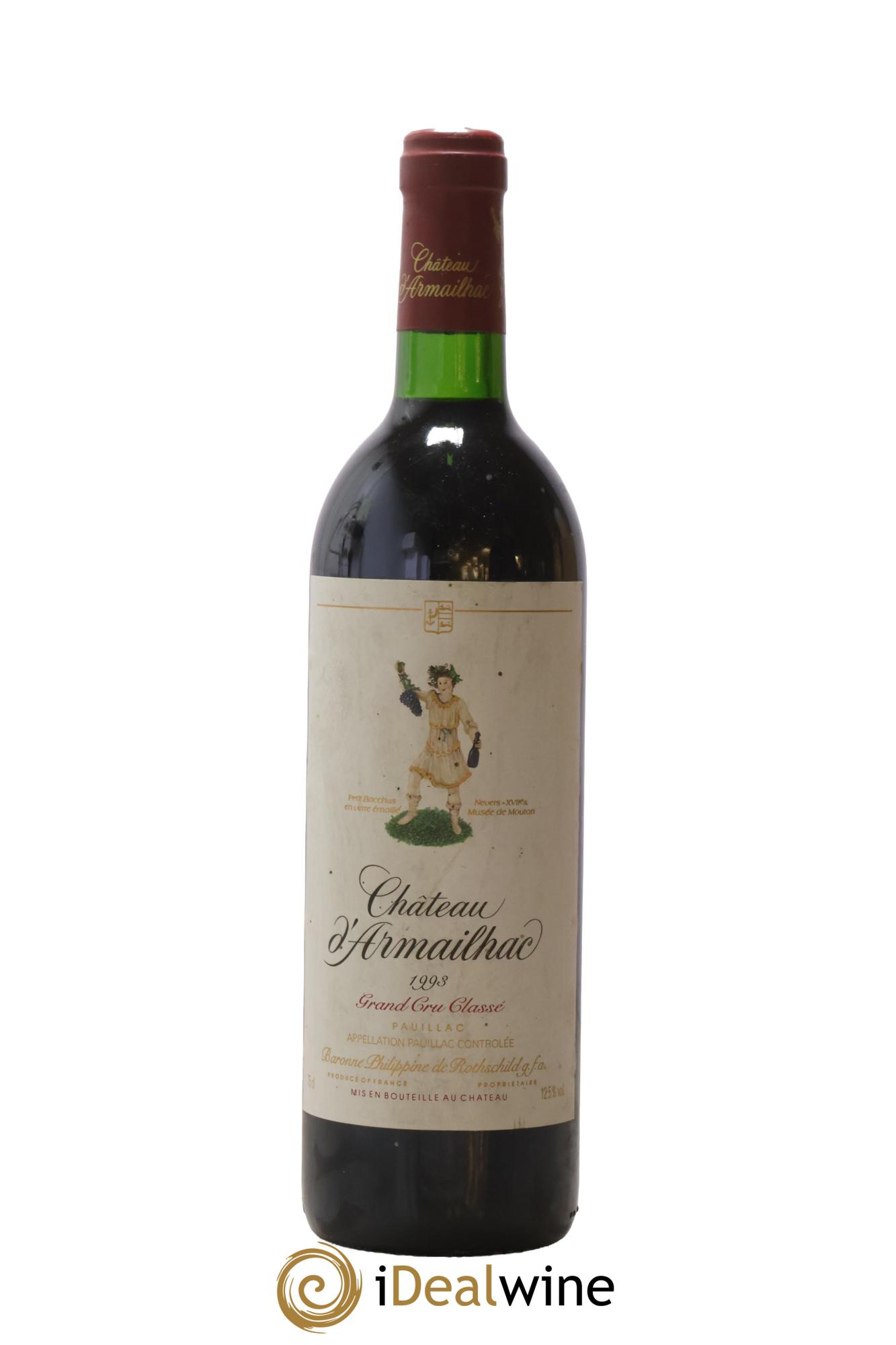 Château d' Armailhac - Mouton Baron(ne) Philippe 5ème Grand Cru Classé 1993 - Lot of 1 bottle - 0