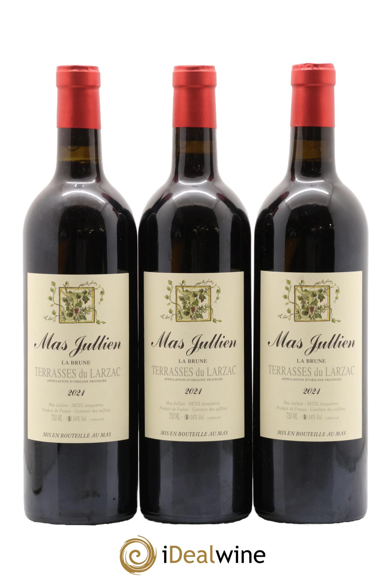 Terrasses du Larzac Mas Jullien La Brune Olivier Jullien 2021 - Lot de 3 bouteilles - 0