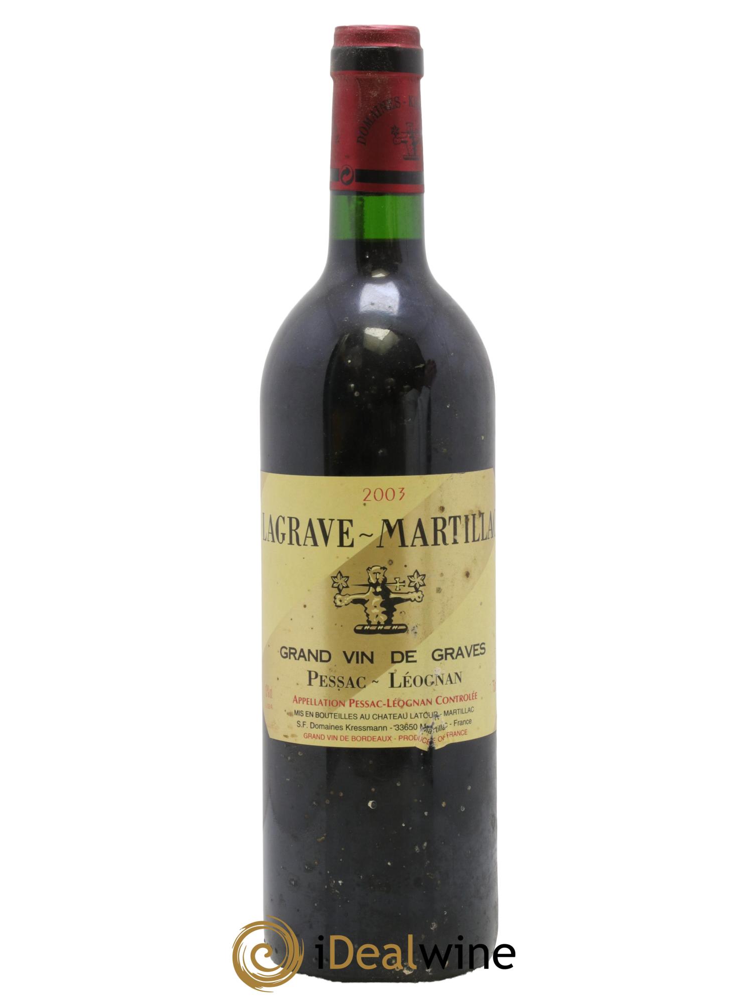 Lagrave Martillac Second Vin 2003 - Lotto di 1 bottiglia - 0