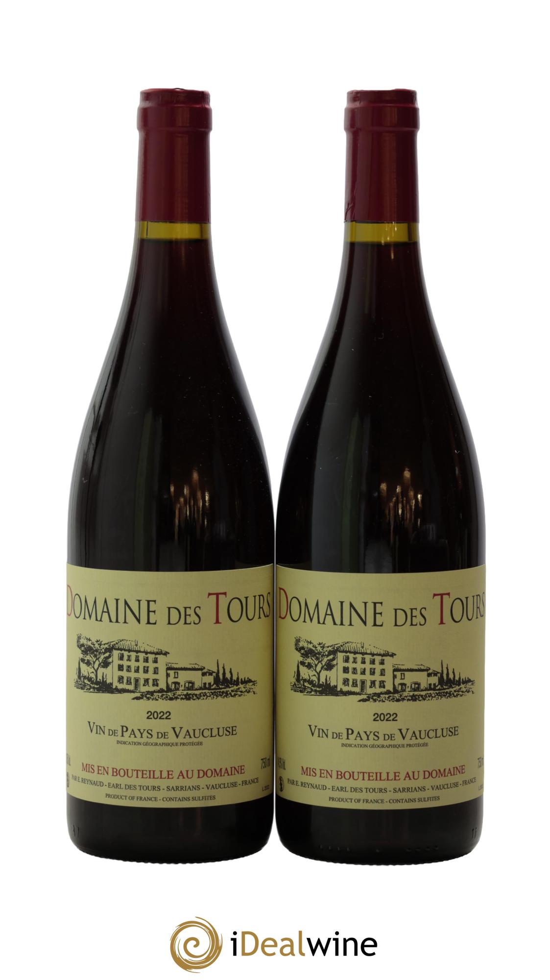 Vaucluse (Vin de Pays de Vaucluse) Domaine des Tours Emmanuel Reynaud 2022 - Lot of 2 bottles - 0