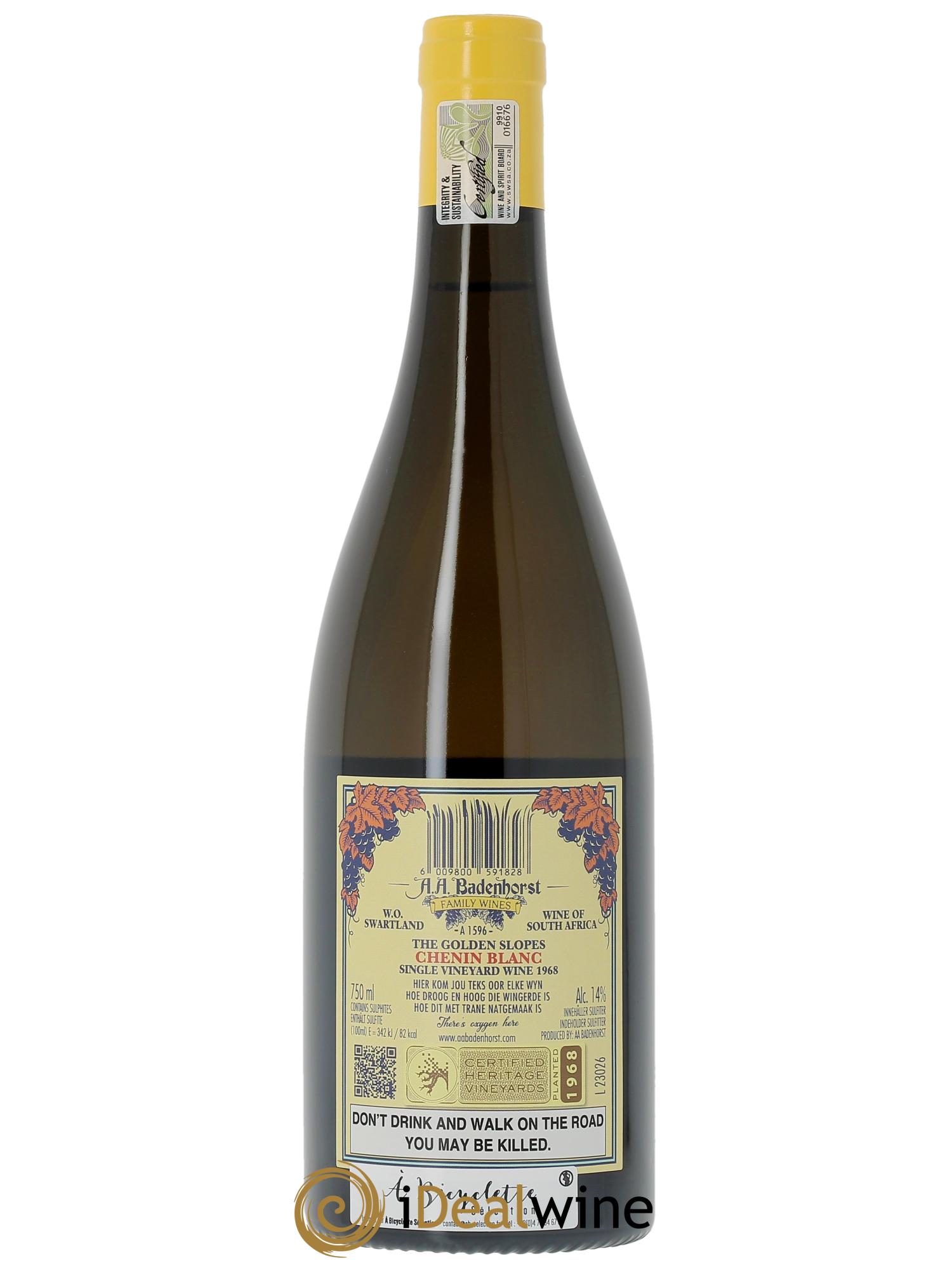 Swartland AA. Badenhorst Family Wines Gloden Slopes 2022 - Lot de 1 bouteille - 1