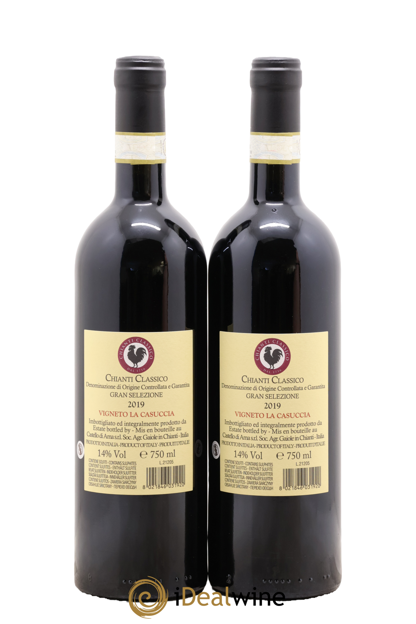Chianti Classico Castello di Ama DOCG Gran Selezione Vigneto La Casuccia 2019 - Lot de 2 bouteilles - 1