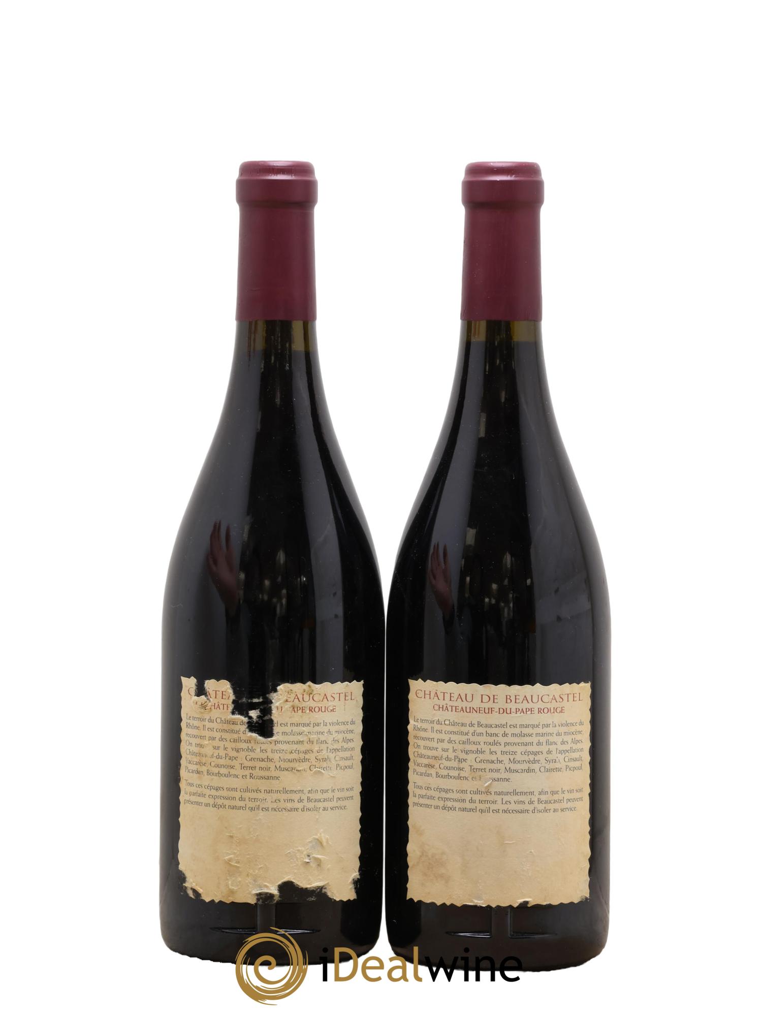 Châteauneuf-du-Pape Château de Beaucastel Famille Perrin 1997 - Lotto di 2 bottiglie - 1