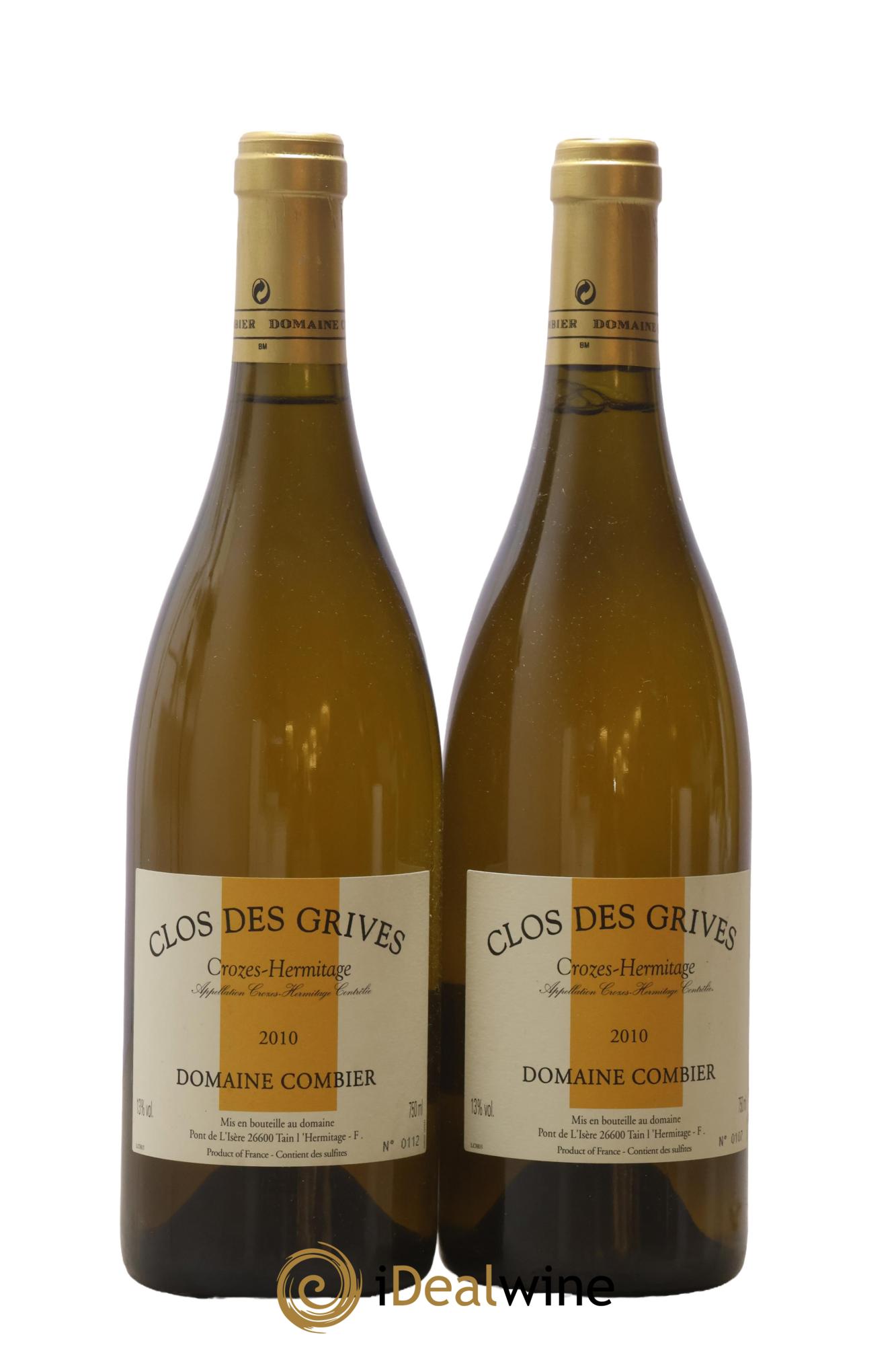 Crozes-Hermitage Clos des Grives Combier 2010 - Lot de 2 bouteilles - 0