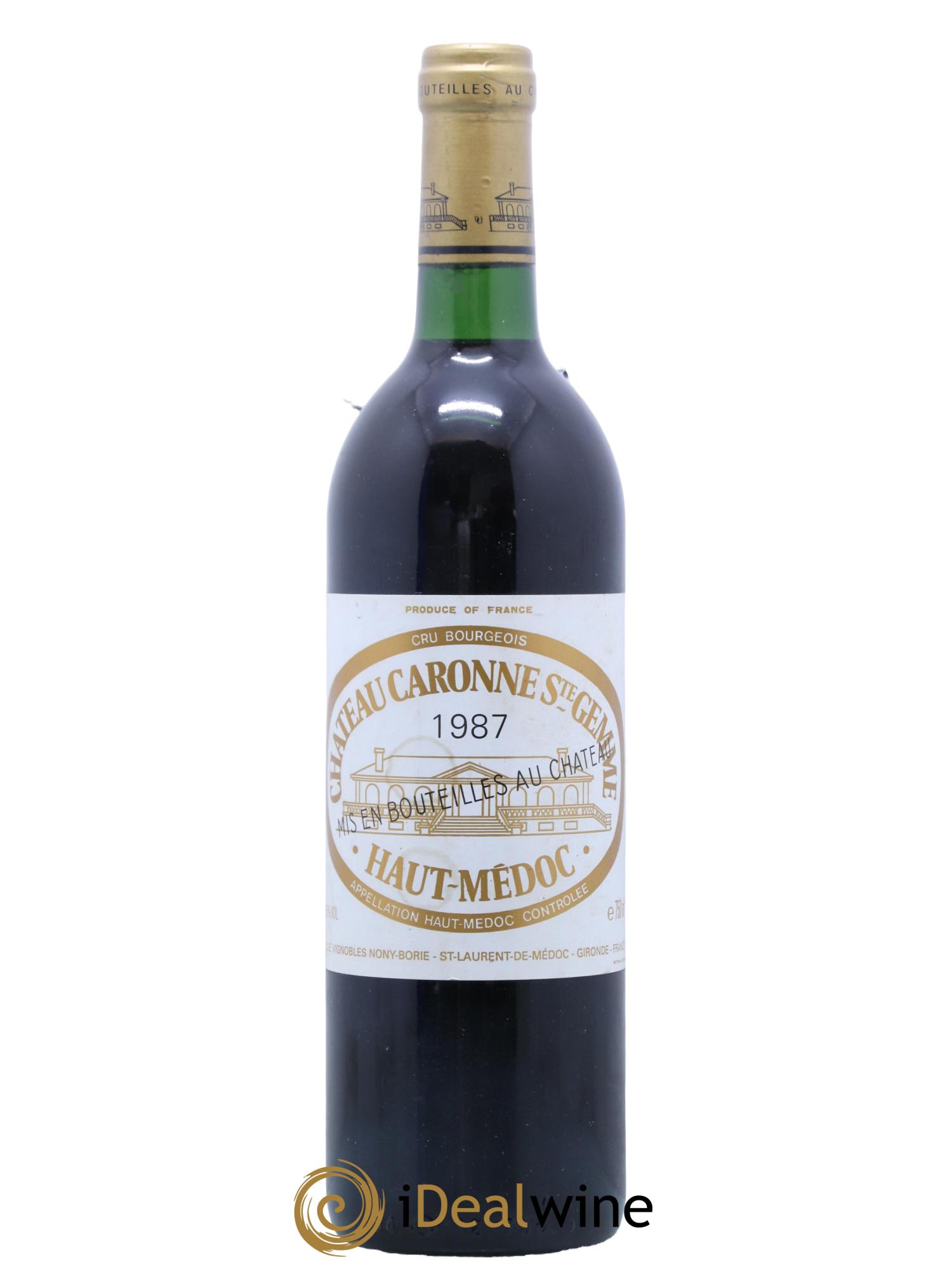 Château Caronne Sainte-Gemme Cru Bourgeois 1987 - Lot de 1 bouteille - 0