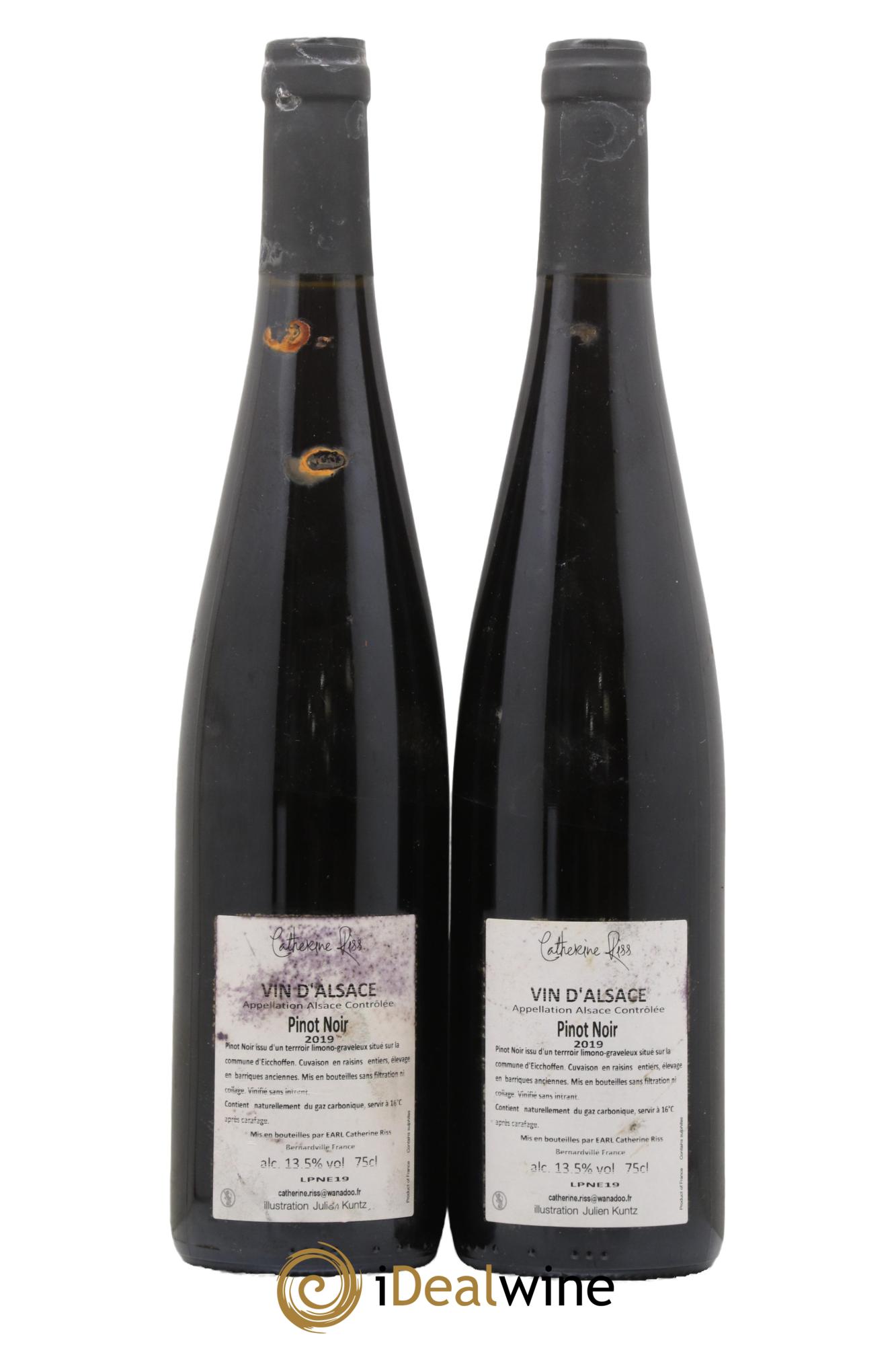 Alsace Pinot Noit Libre Comme L'Air Catherine Riss 2019 - Posten von 2 Flaschen - 1