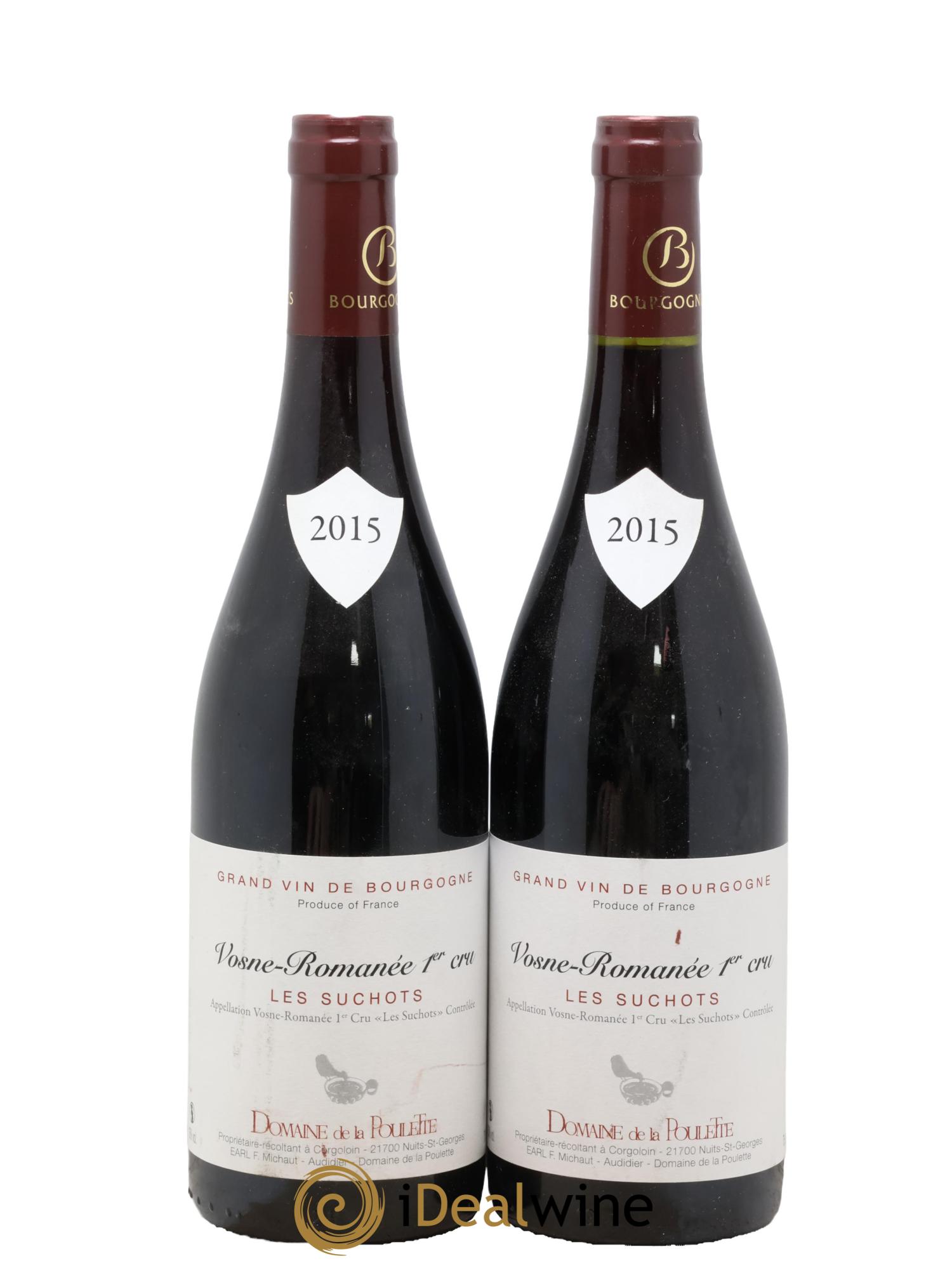 Vosne-Romanée 1er Cru Les Suchots Domaine de la Poulette 2015 - Lot de 2 bouteilles - 0