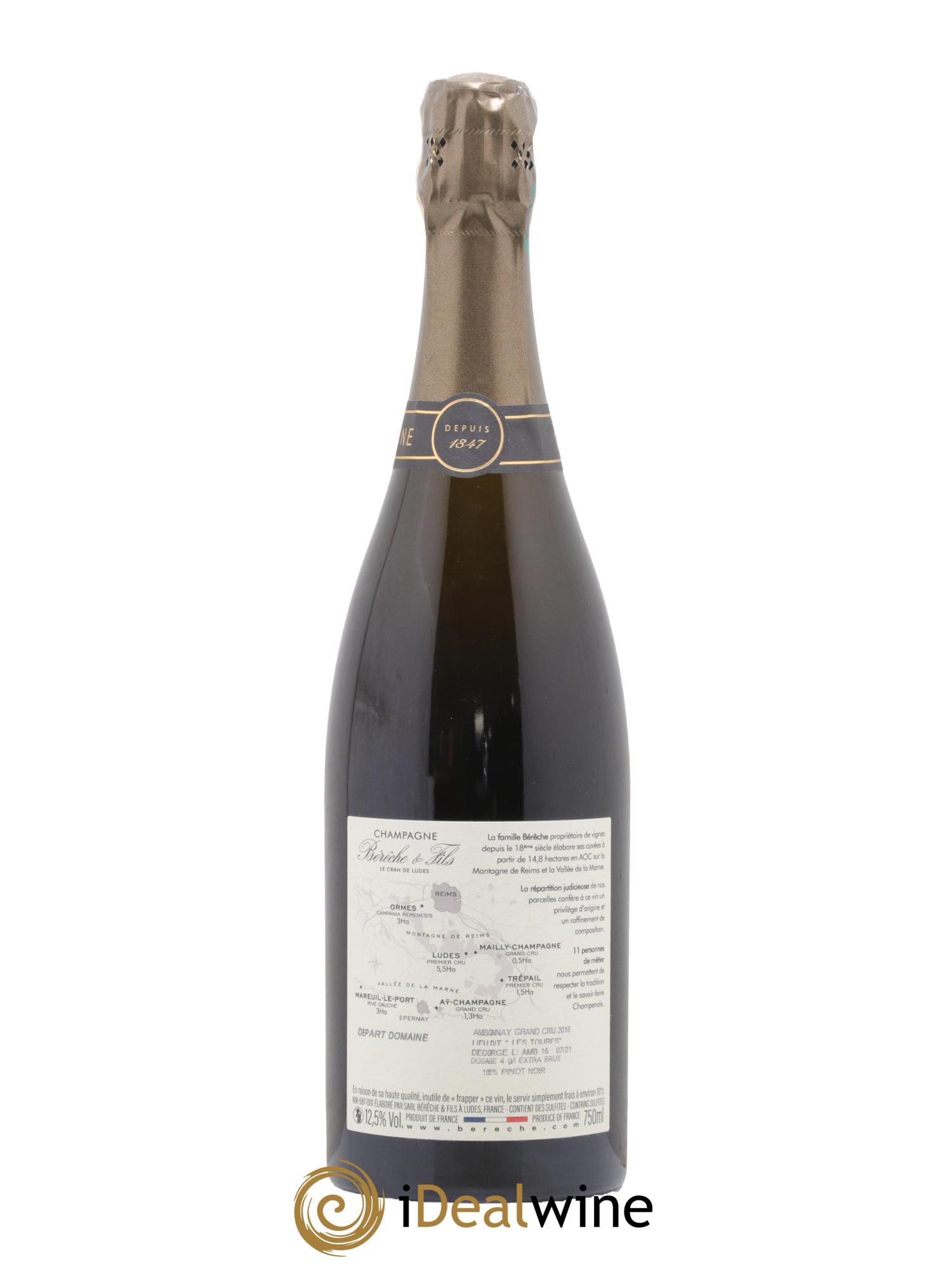 Ambonnay Grand Cru Extra-Brut Bérêche et Fils 2016 - Lot de 1 bouteille - 1