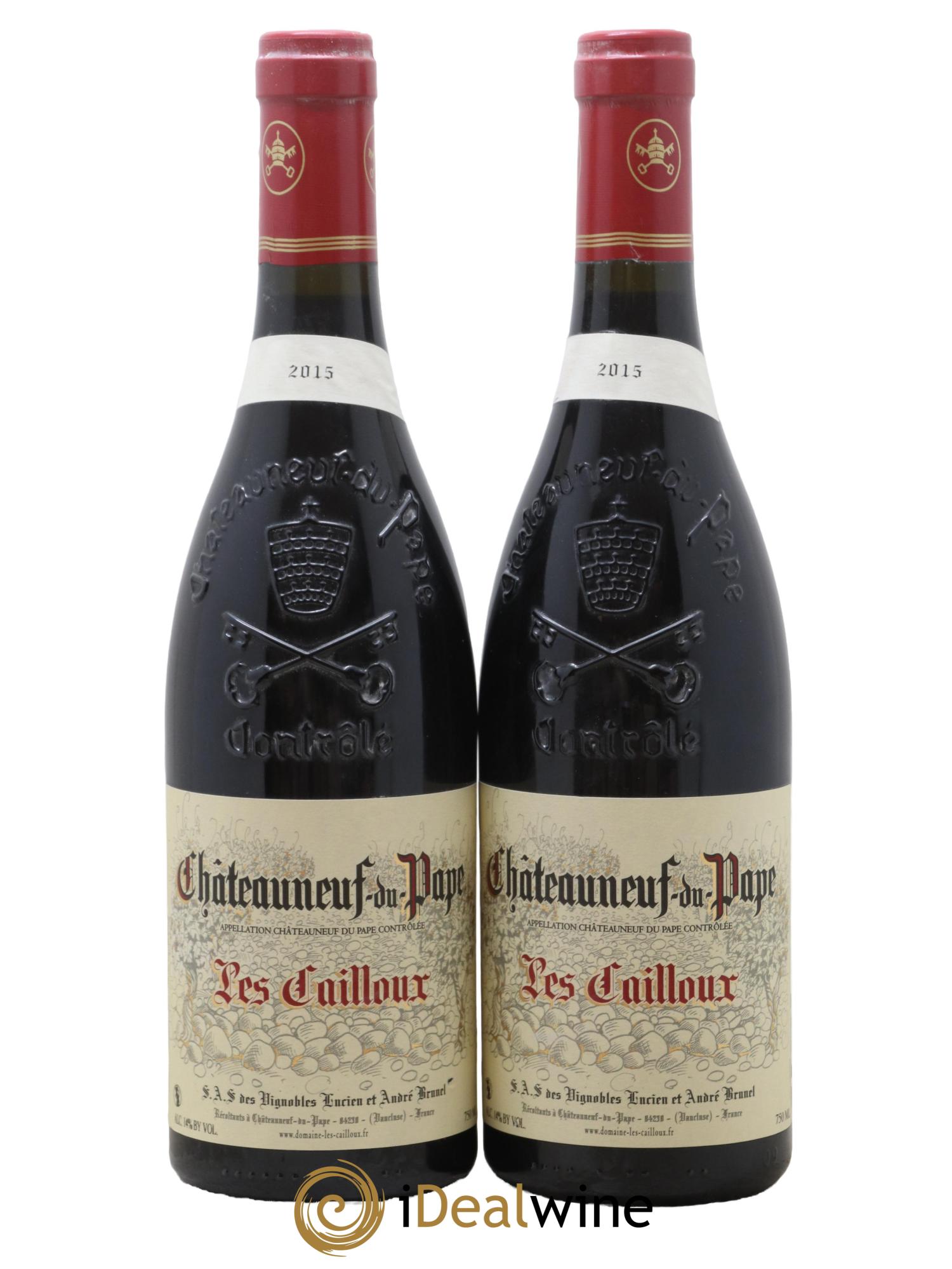 Châteauneuf-du-Pape Les Cailloux André Brunel 2015 - Lot de 2 bouteilles - 0