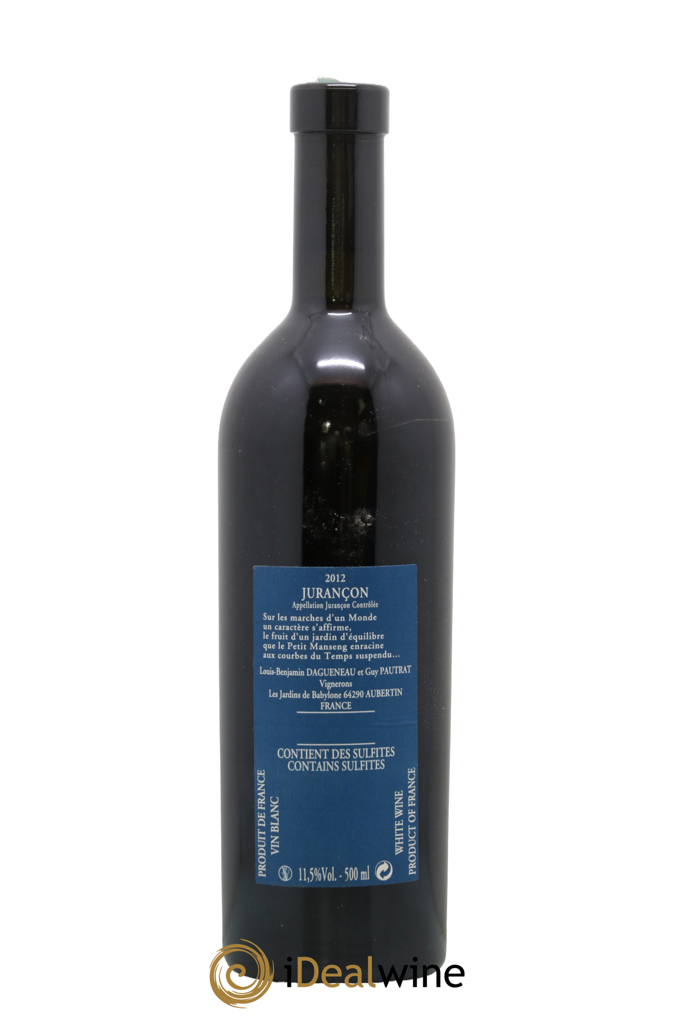Vin de France (anciennement Jurançon) Jardins de Babylone Didier Dagueneau 2012 - Lot of 1 500ml format  - 1