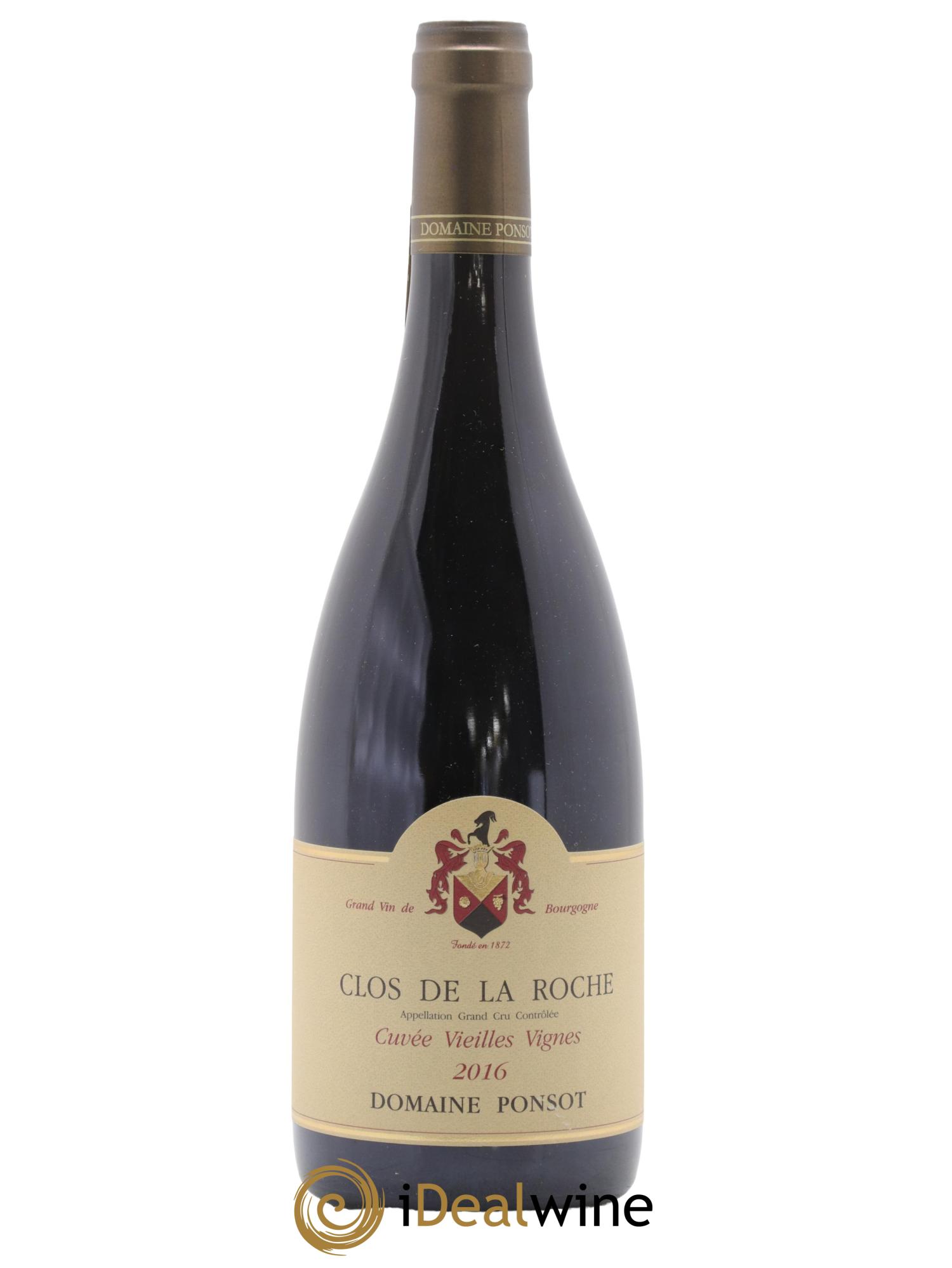 Clos de la Roche Grand Cru Vieilles Vignes Ponsot (Domaine) 2016 - Lot de 1 bouteille - 0
