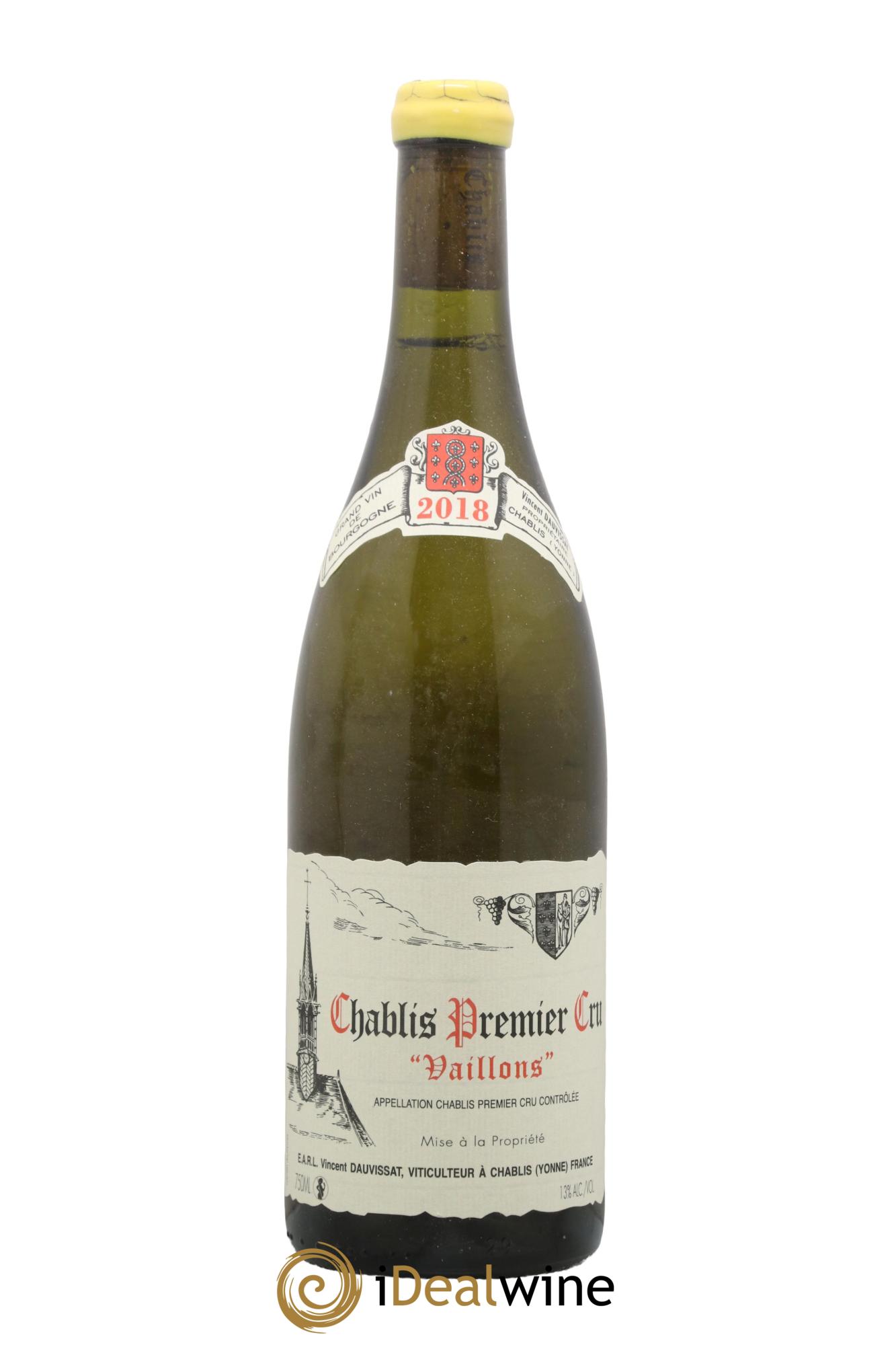 Chablis 1er Cru Vaillons Vincent Dauvissat (Domaine) 2018 - Lot de 1 bouteille - 0
