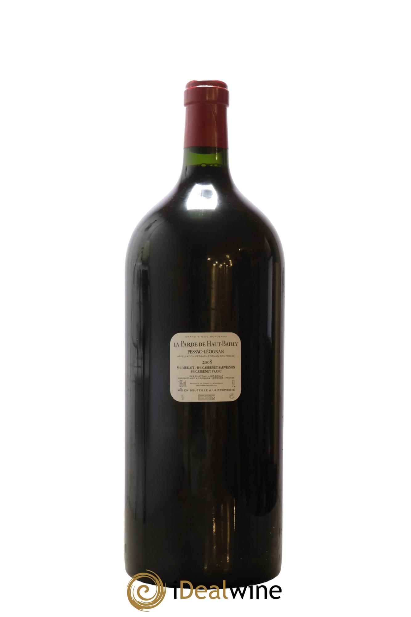 Haut Bailly II (Anciennement La Parde de Haut-Bailly) Second Vin 2008 - Lot de 1 impériale - 2