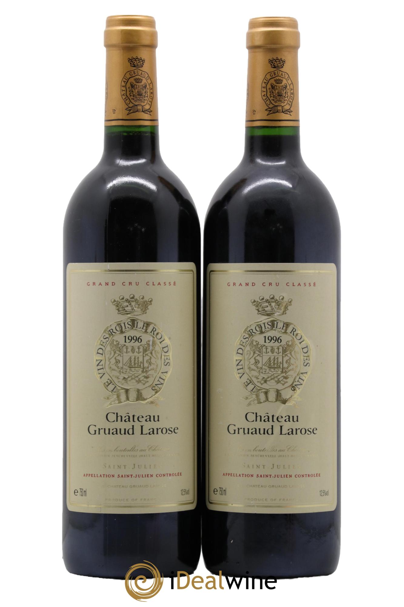 Château Gruaud Larose 2ème Grand Cru Classé 1996 - Lot de 2 bouteilles - 0