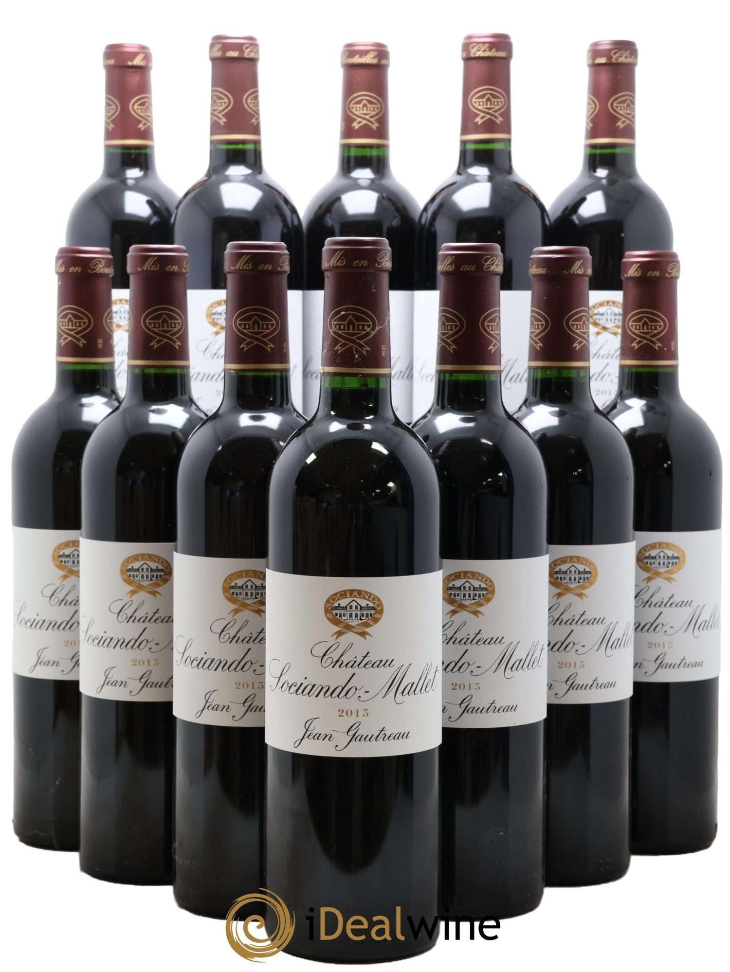 Château Sociando Mallet 2013 - Lotto di 12 bottiglie - 0