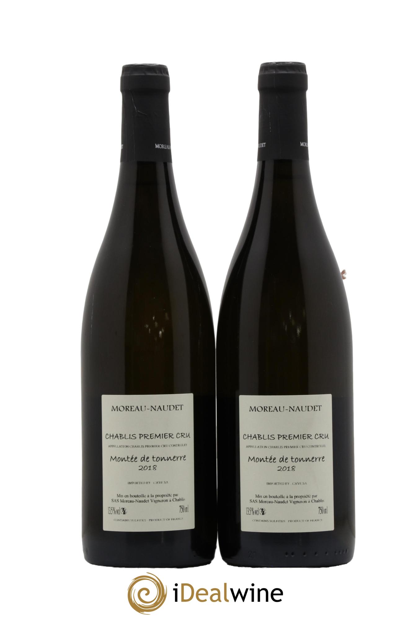 Chablis 1er Cru Montée de Tonnerre Moreau-Naudet 2018 - Lot de 2 bouteilles - 1