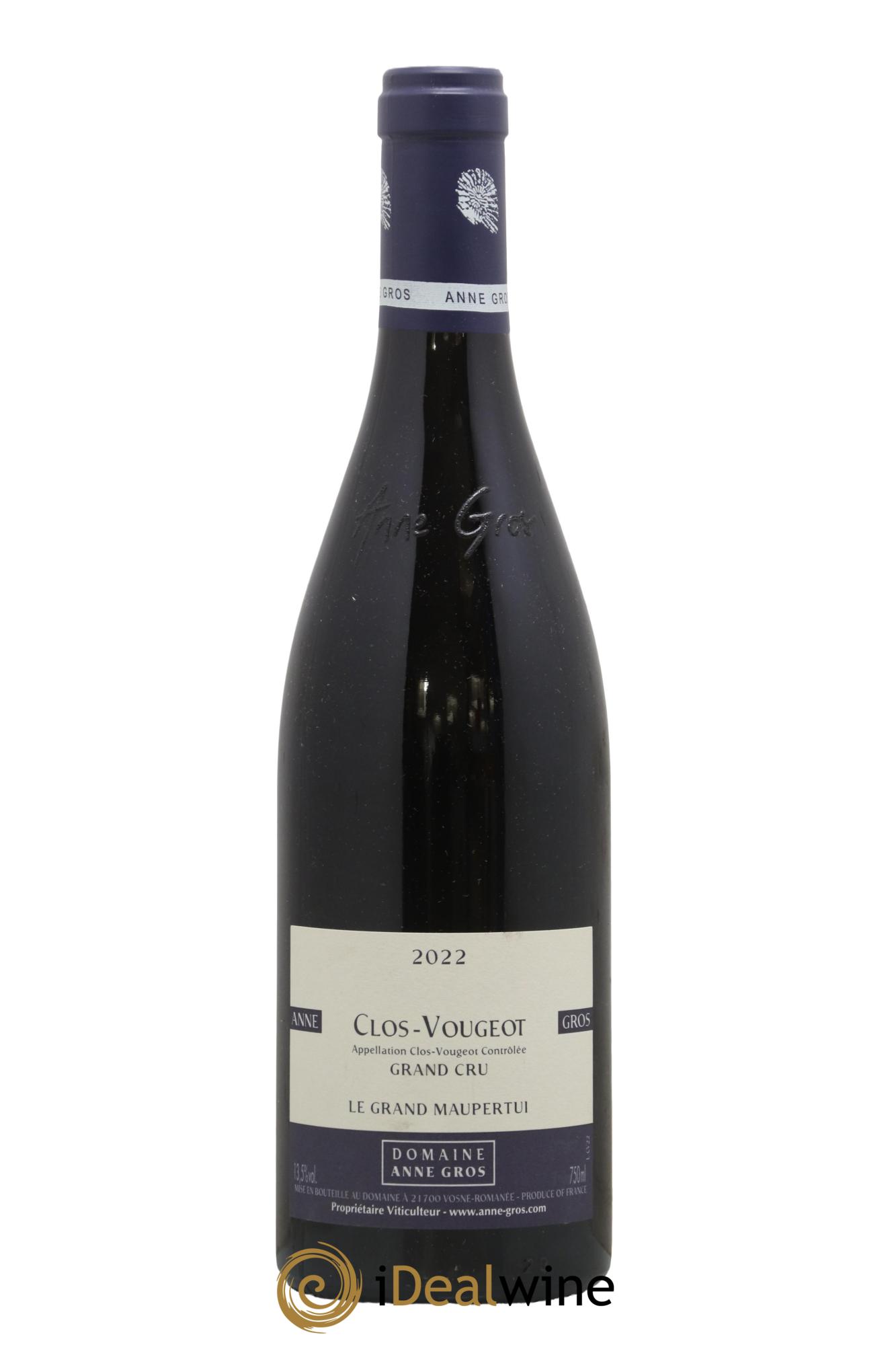 Clos de Vougeot Grand Cru Le Grand Maupertui Anne Gros 2022 - Lot de 1 bouteille - 0