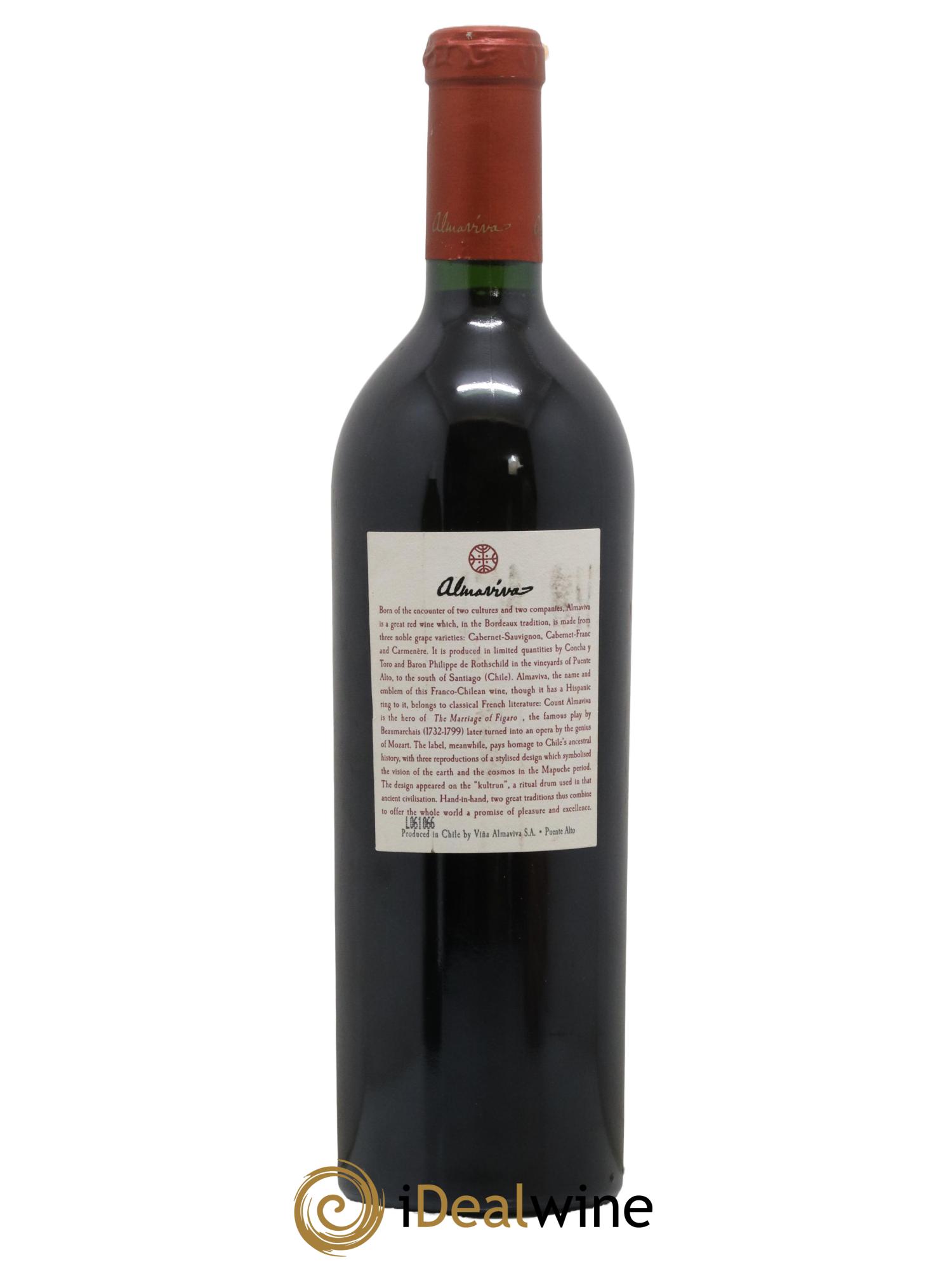 Chili Almaviva Baron P. de Rothschild Concha y Toro 1999 - Lot de 1 bouteille - 1
