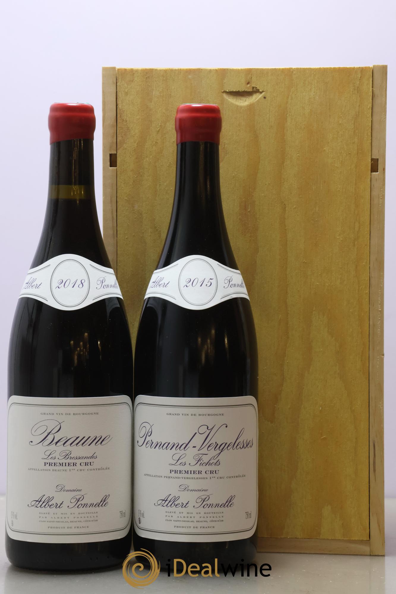 Coffret 2 bouteilles Albert Ponnelle Albert Ponnelle Beaune Premier Cru Les Bressandes 2018, Pernand Vergelesses Premier Cru Les Fichots 2015 - Lot of 2 bottles - 0