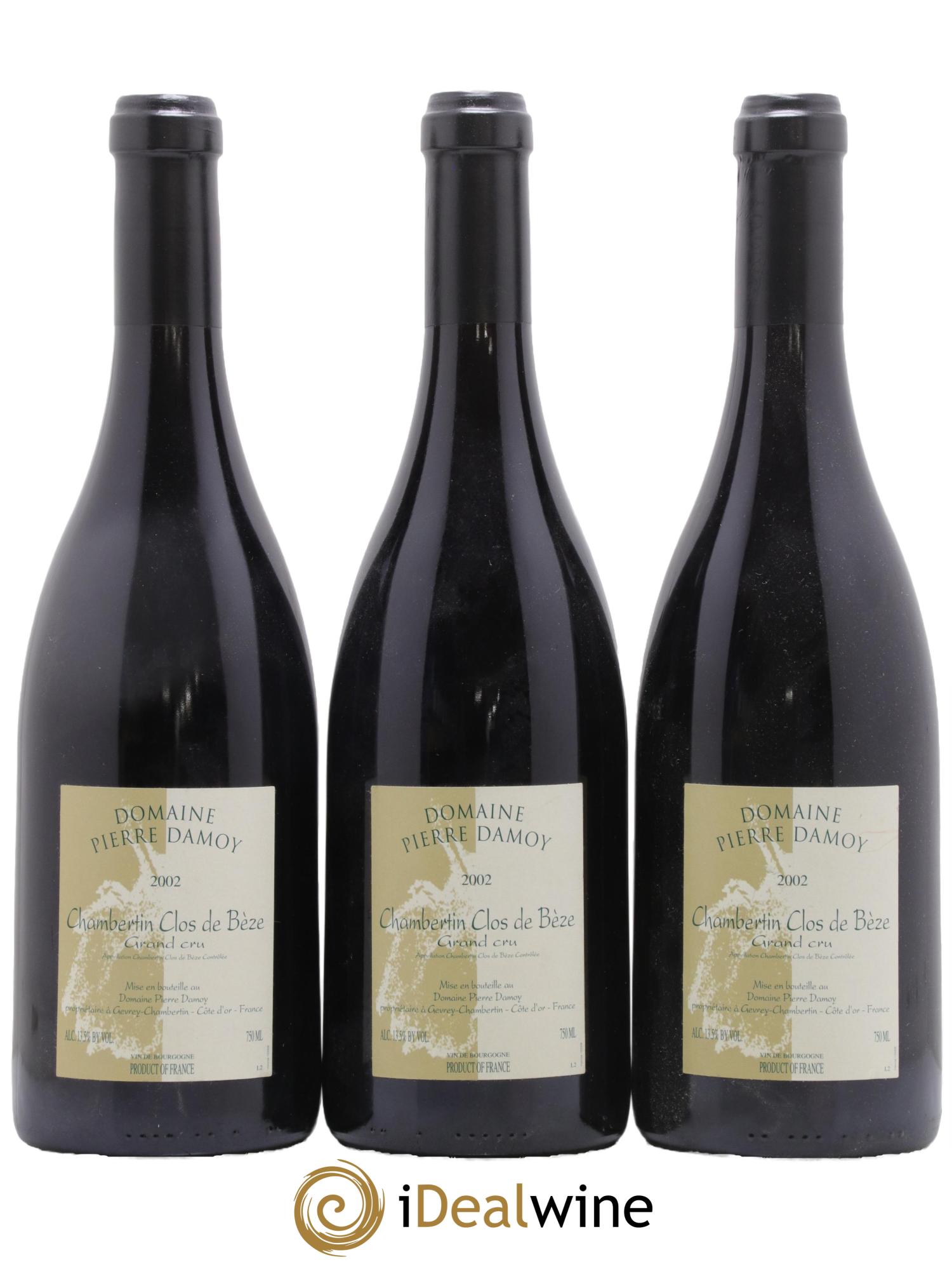 Chambertin Clos de Bèze Grand Cru Pierre Damoy 2002 - Lot de 3 bouteilles - 0