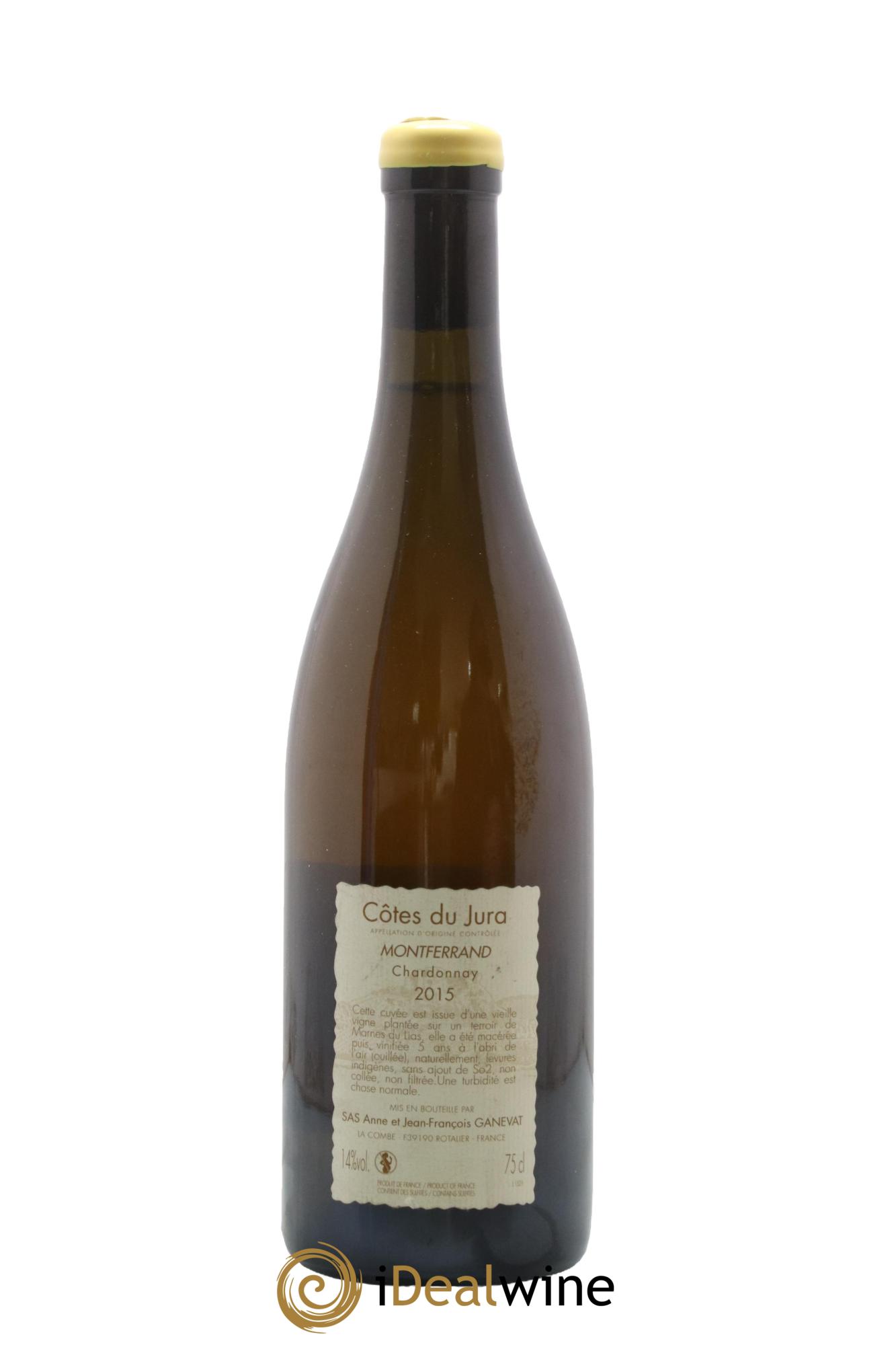 Vin de France Montferrand chardonnay Anne et Jean François Ganevat 2015 - Lot de 1 bouteille - 1