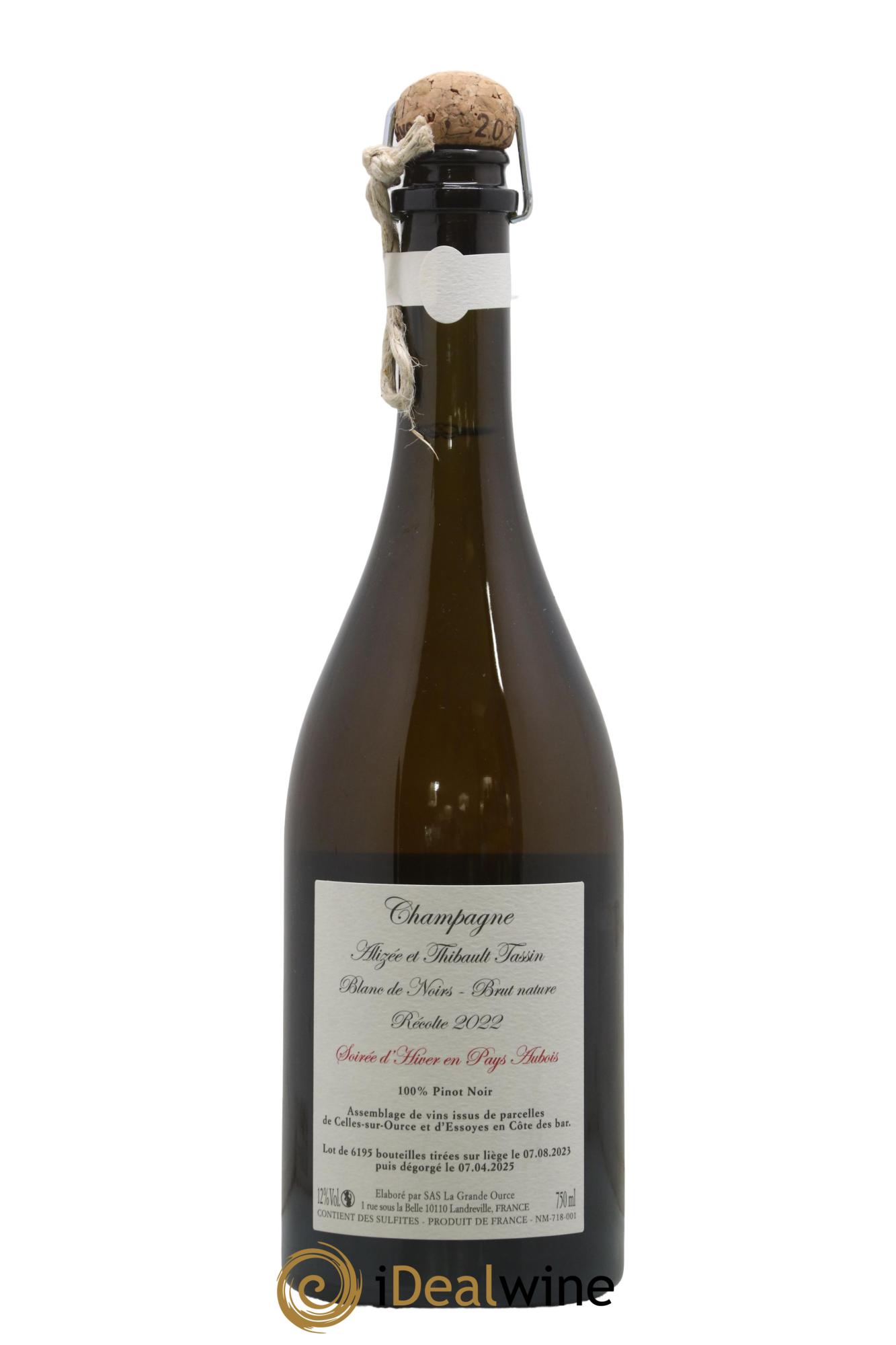 Champagne Soirée d'Hiver Alizée et Thibault Tassin 2022 - Lot de 1 bouteille - 1