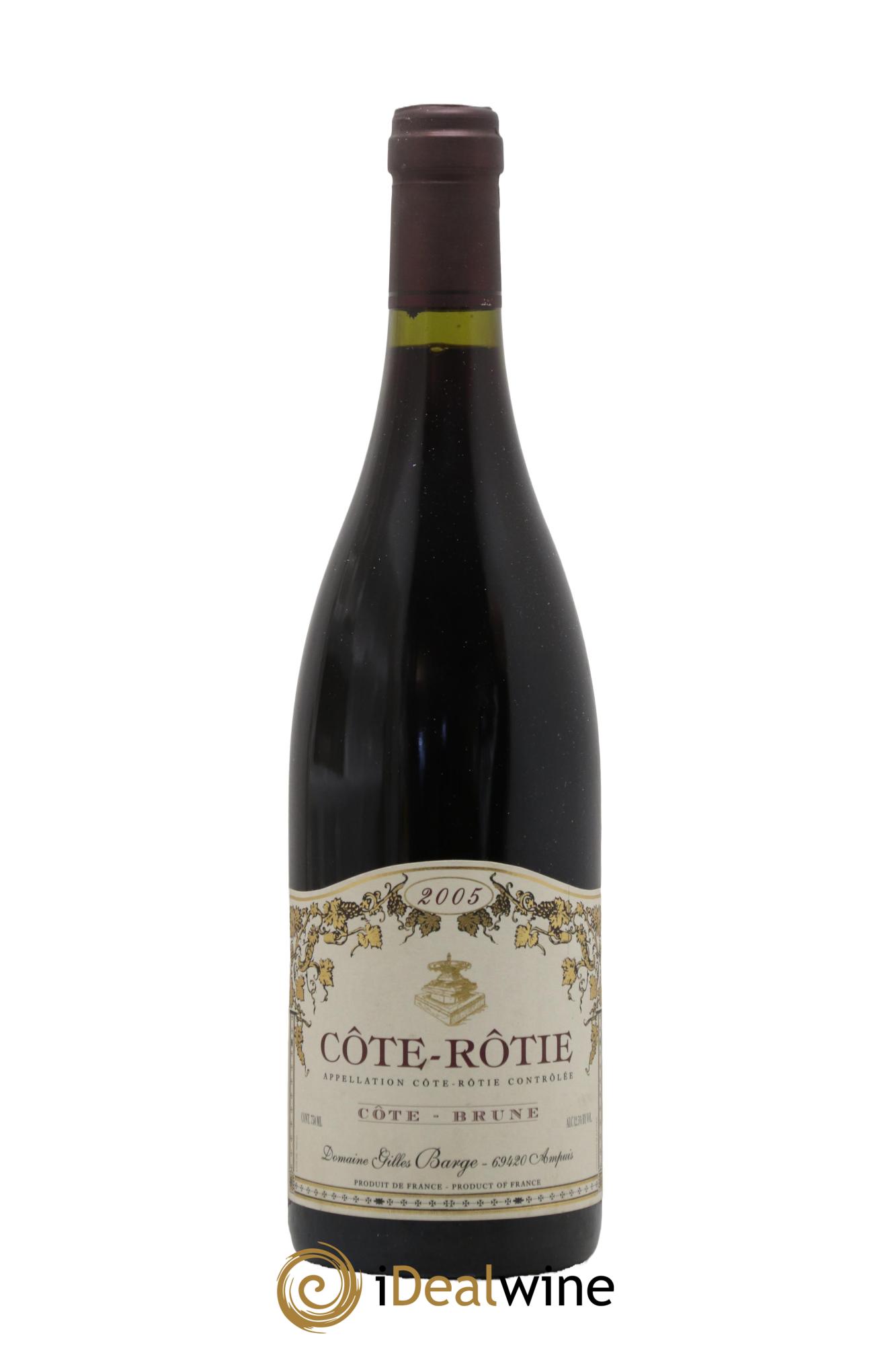 Côte-Rôtie Côte-Brune Barge (Domaine) Côte Brune Domaine Gilles Barge 2005 - Lot de 1 bouteille - 0