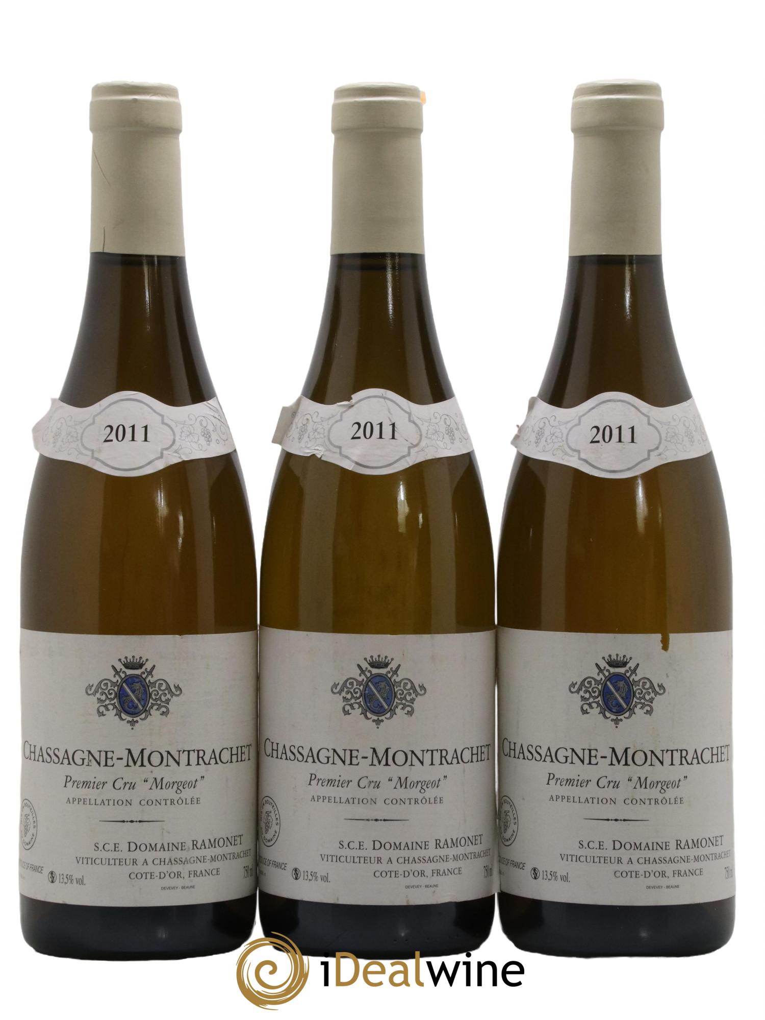 Chassagne-Montrachet 1er Cru Morgeot Ramonet (Domaine) 2011 - Lot de 3 bouteilles - 0