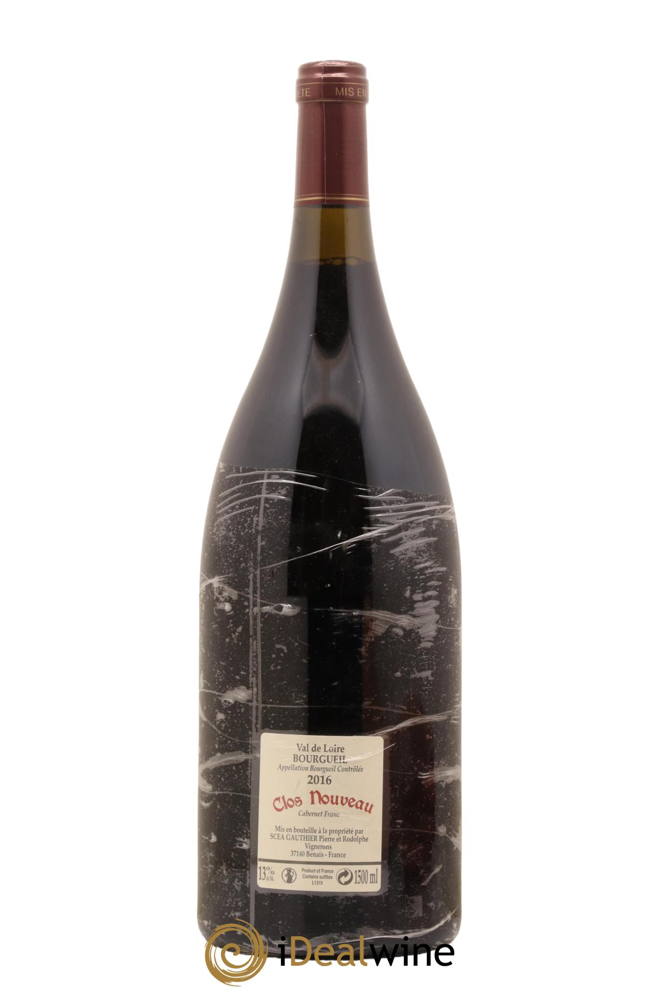 Bourgueil Clos Nouveau Domaine du Bel Air 2016 - Lot de 1 magnum - 1