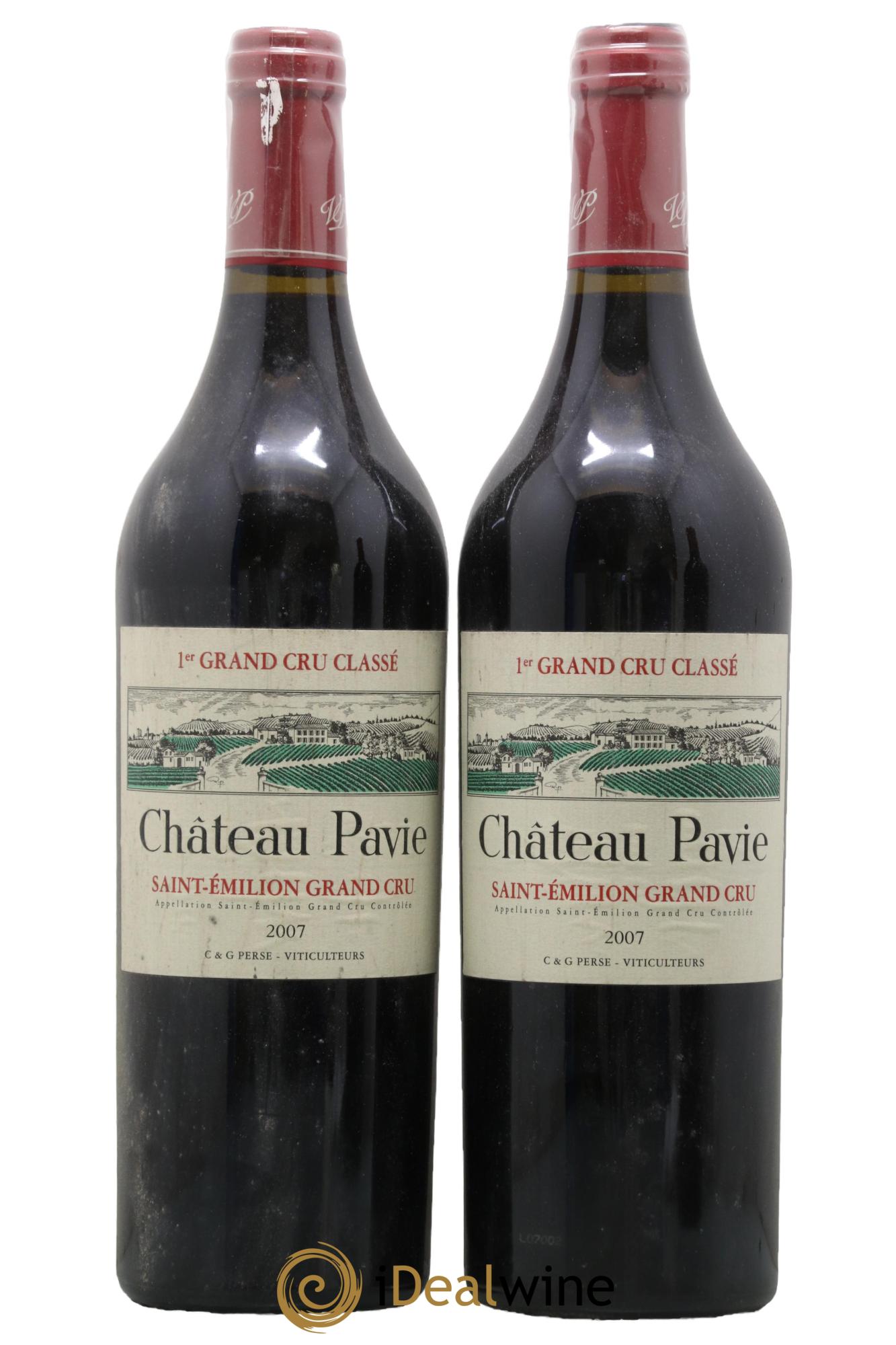 Château Pavie 1er Grand Cru Classé A 2007 - Lot de 2 bouteilles - 0