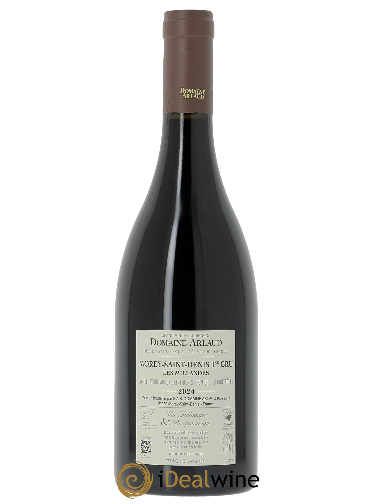 Morey-Saint-Denis 1er Cru Les Millandes Arlaud 2024 - Lotto di 1 bottiglia - 1